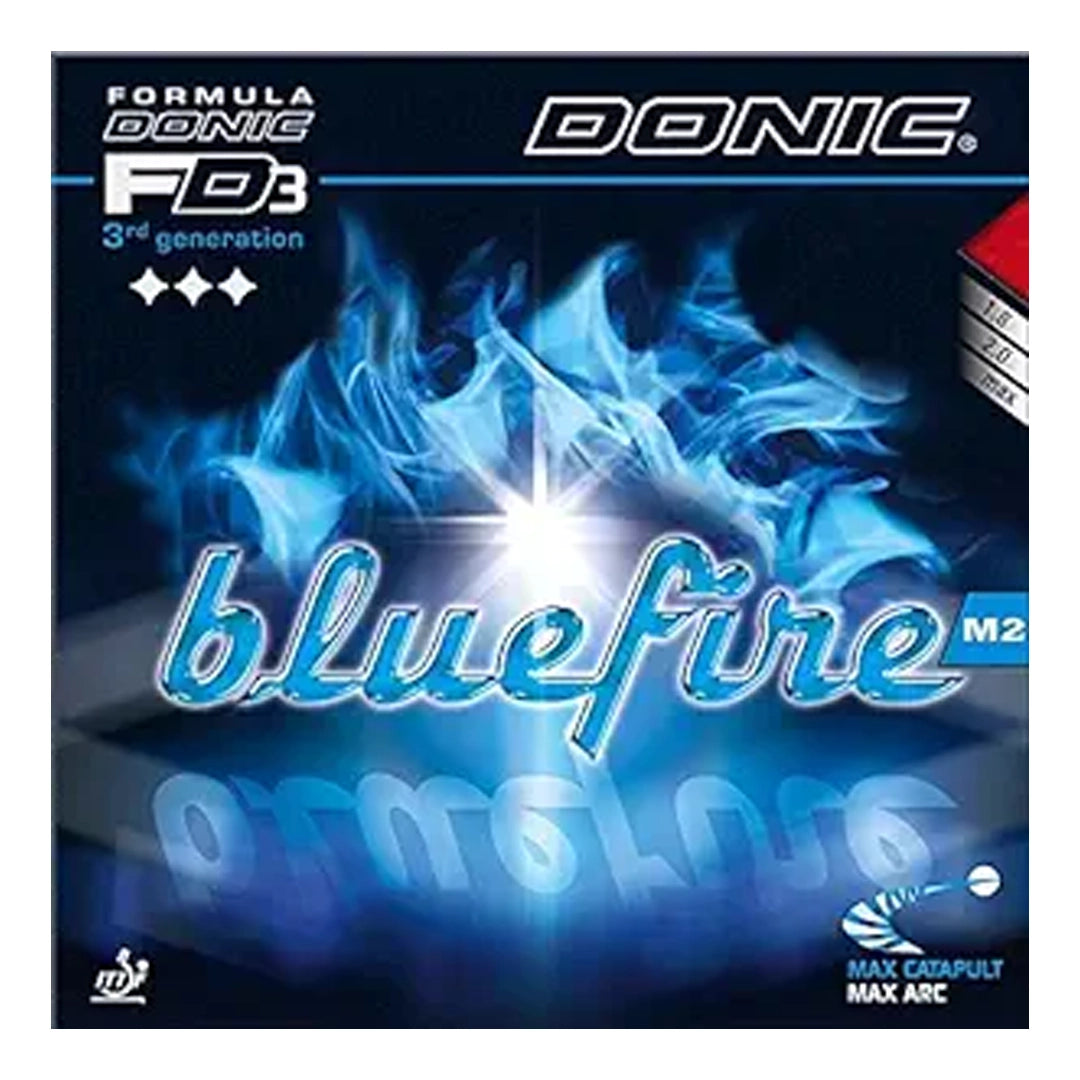 Donic Blue Fire M2 Table Tennis Racquet  Rubber - Red