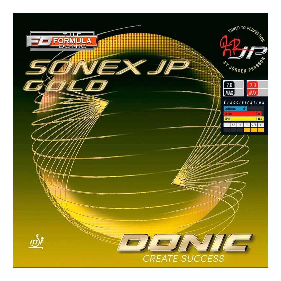 Donic Sonex JP Gold Max Table Tennis Racquet Rubber - Black