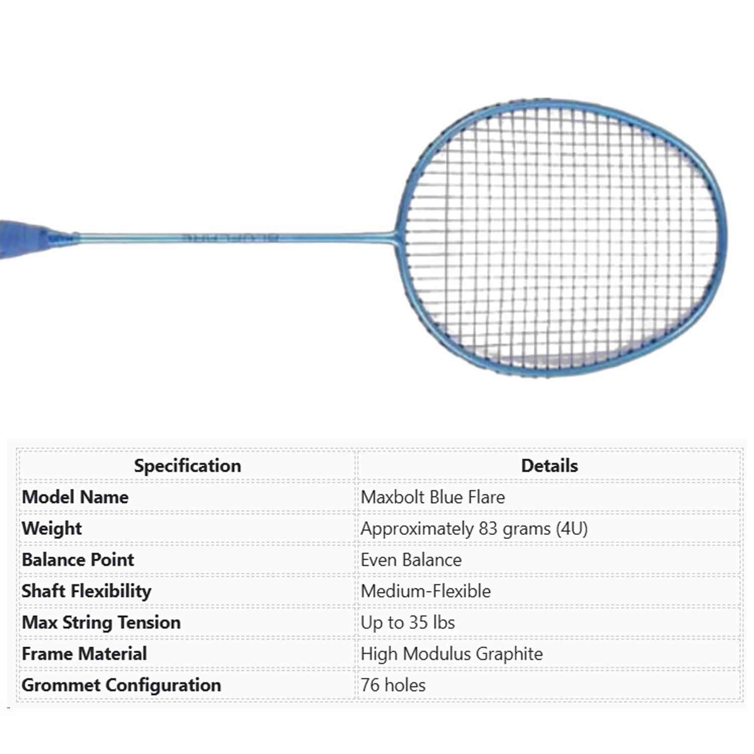Maxbolt Blue flare Badminton Racket