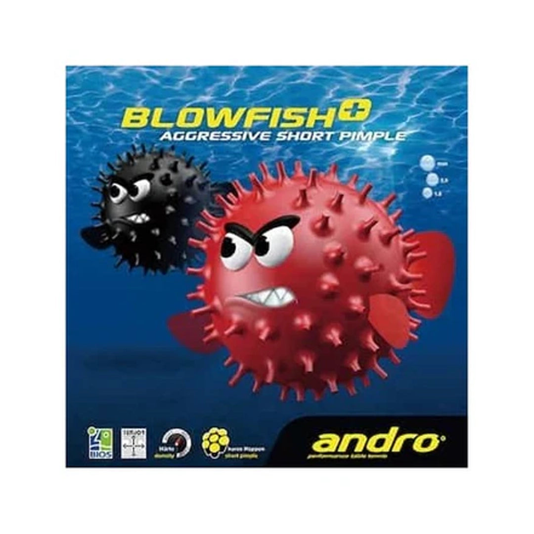 Andro Blowfish+ Table Tennis Racquet Rubber - Red