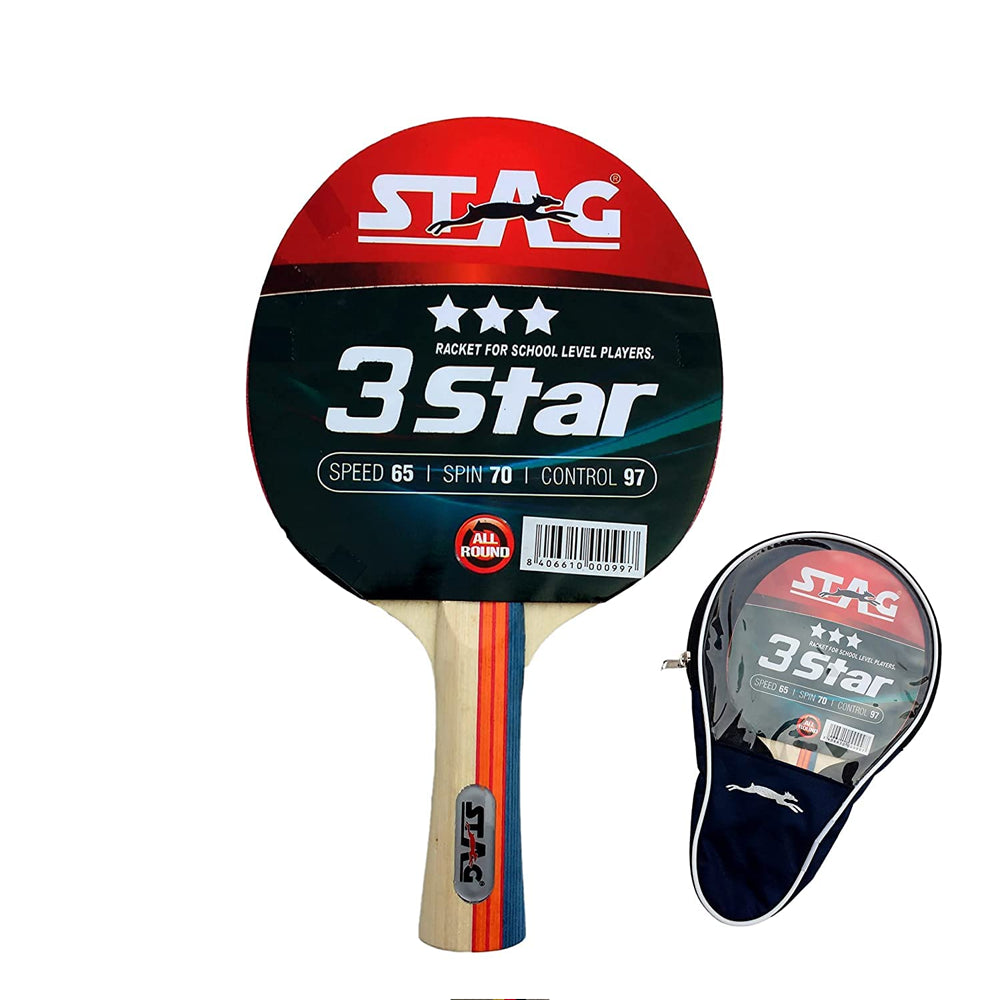 Stag 3 Star Table Tennis Racquet - InstaSport