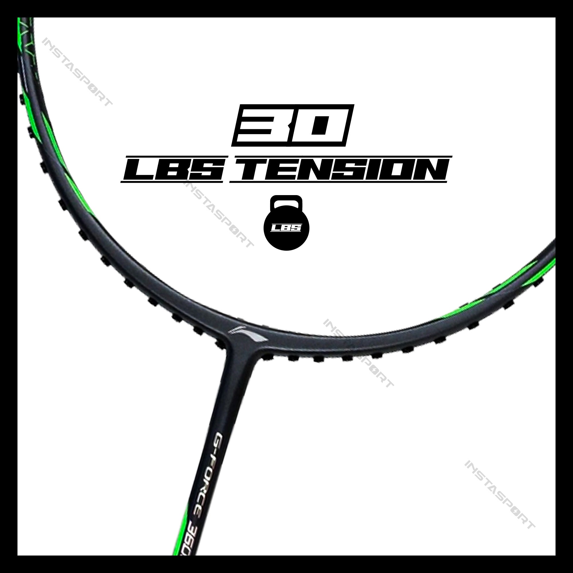 Li-Ning GForce 3600 Superlite Badminton Racket (Dark Grey/ Gold) - InstaSport
