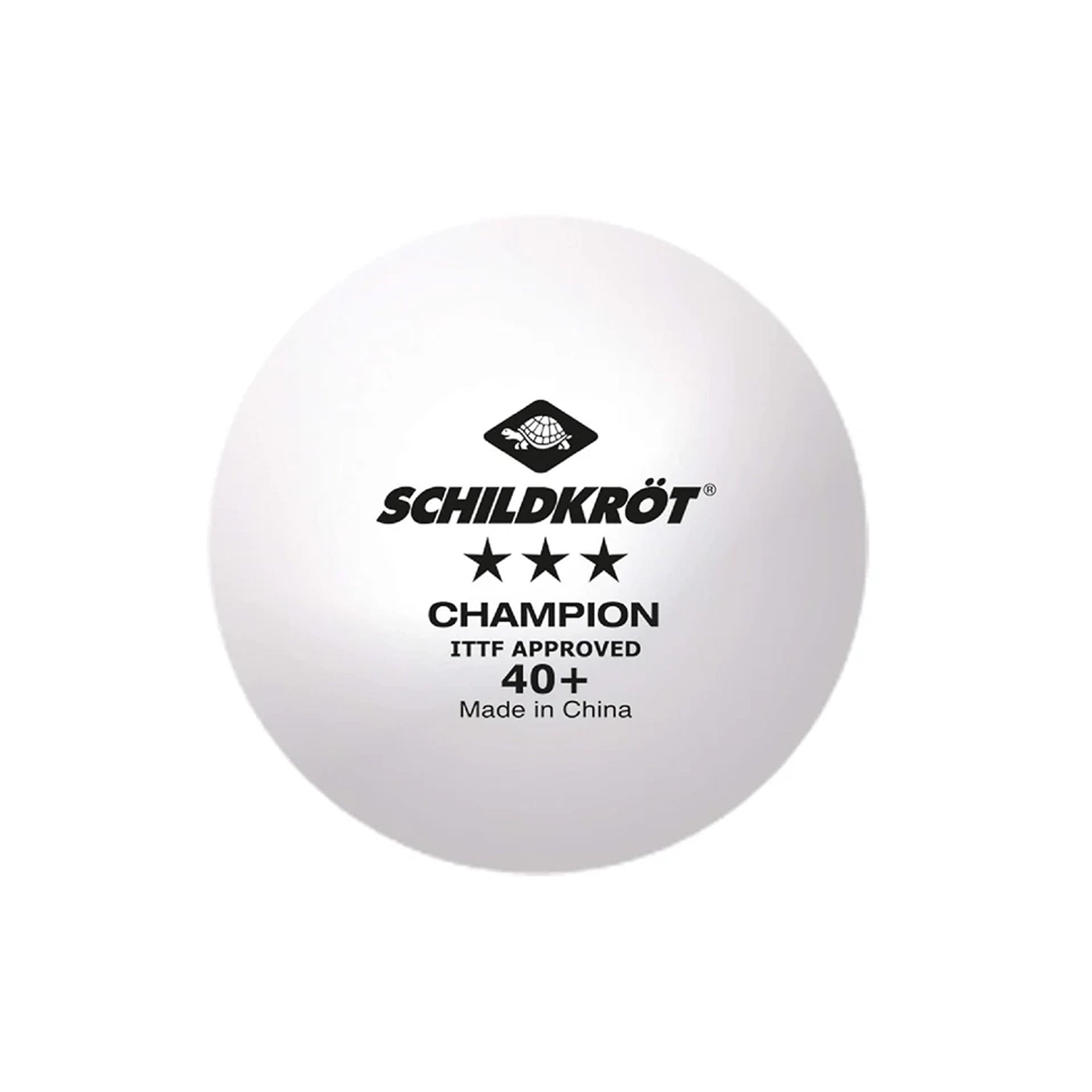 Schildkrot Champion 3 Star 40+ Table Tennis Ball - White