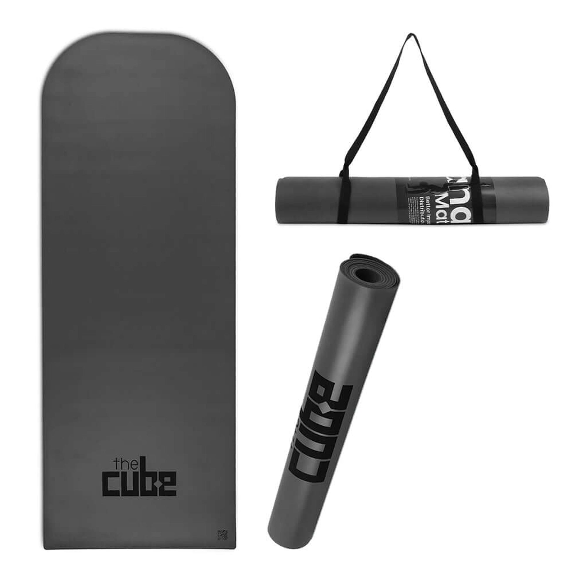 The Cube Prana PU Yoga Mat 4.5MM - Charcoal/Olive Grove/Nirvana Blue