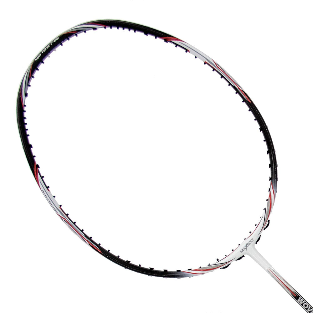 Maxbolt Woven Tech 90 Badminton Racket (Red/ White) - InstaSport