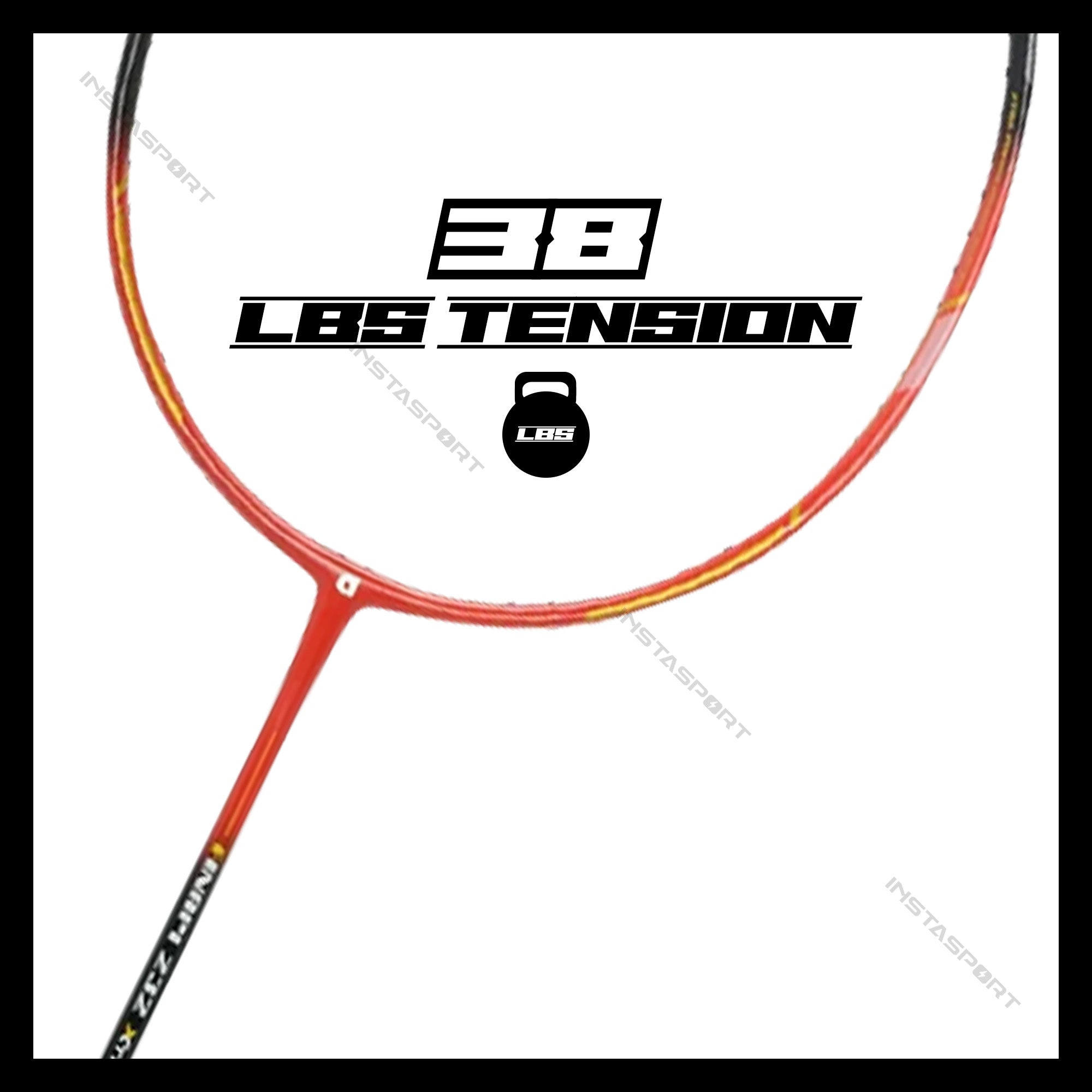 Apacs Finapi 232 XTRA Power Badminton Racket (Red Black) - InstaSport