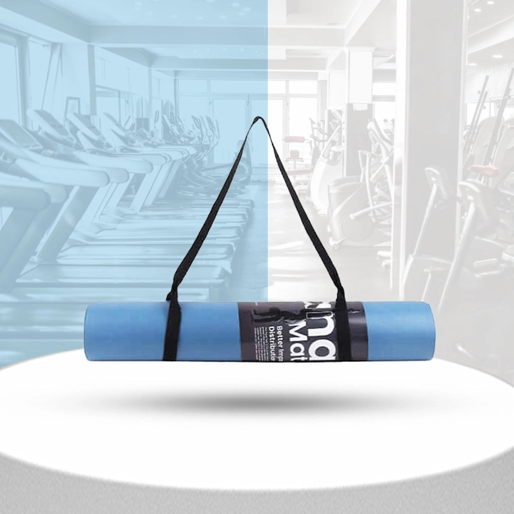 The Cube Prana PU Yoga Mat 4.5MM - Charcoal/Olive Grove/Nirvana Blue