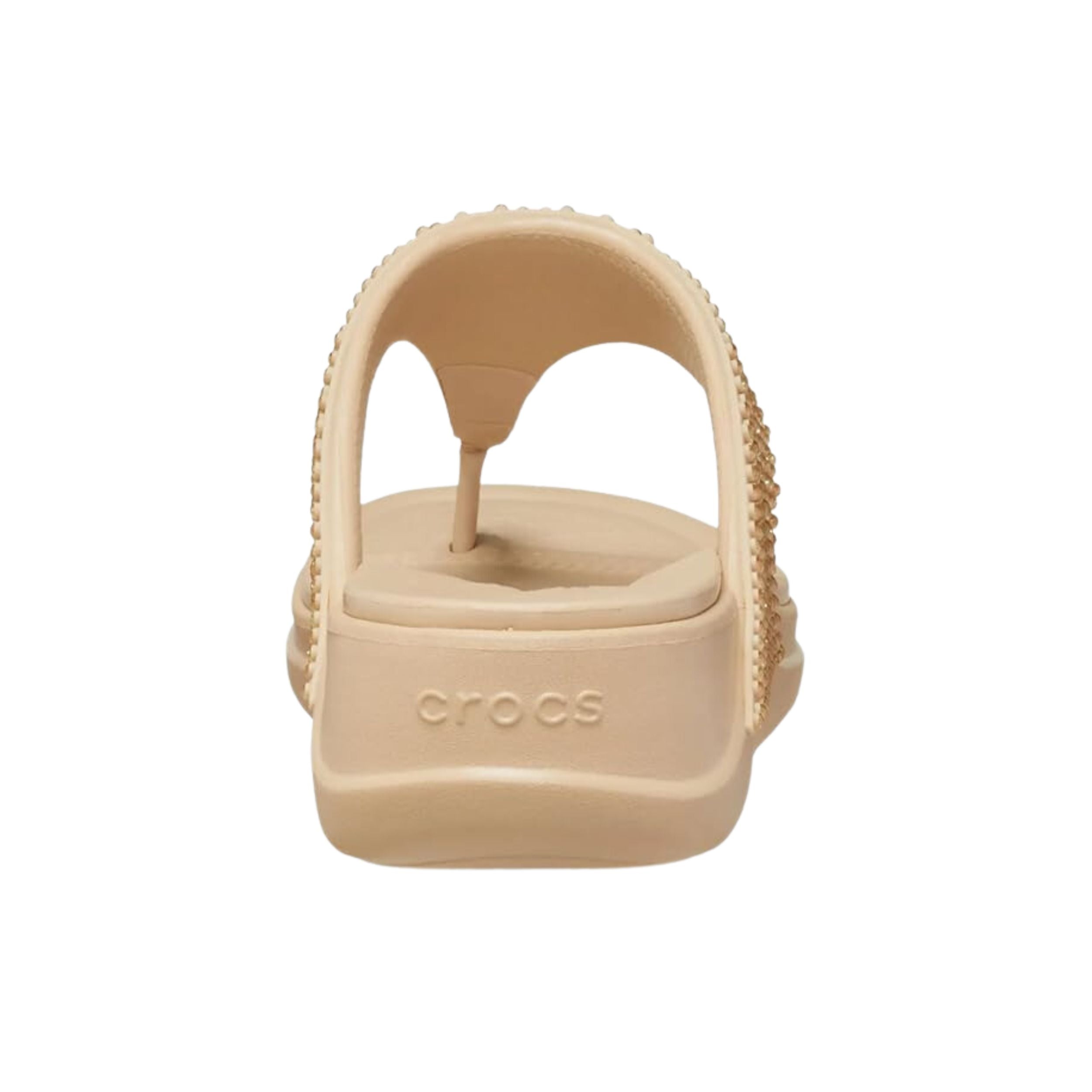 Crocs Women's Boca Bling Flip Wedge W Chai Slipper