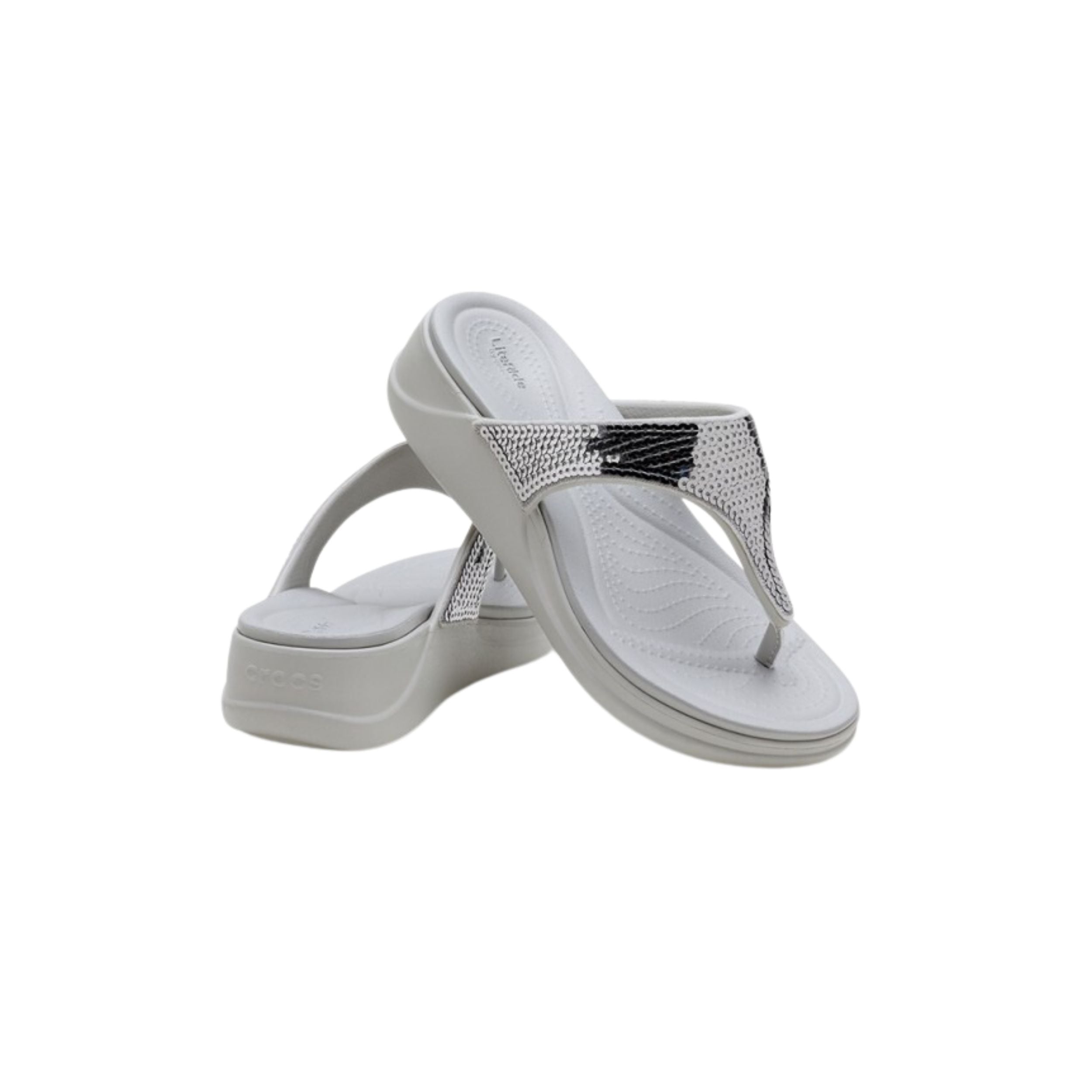 Crocs Women's Boca Sequin Wedge Flip Slipper