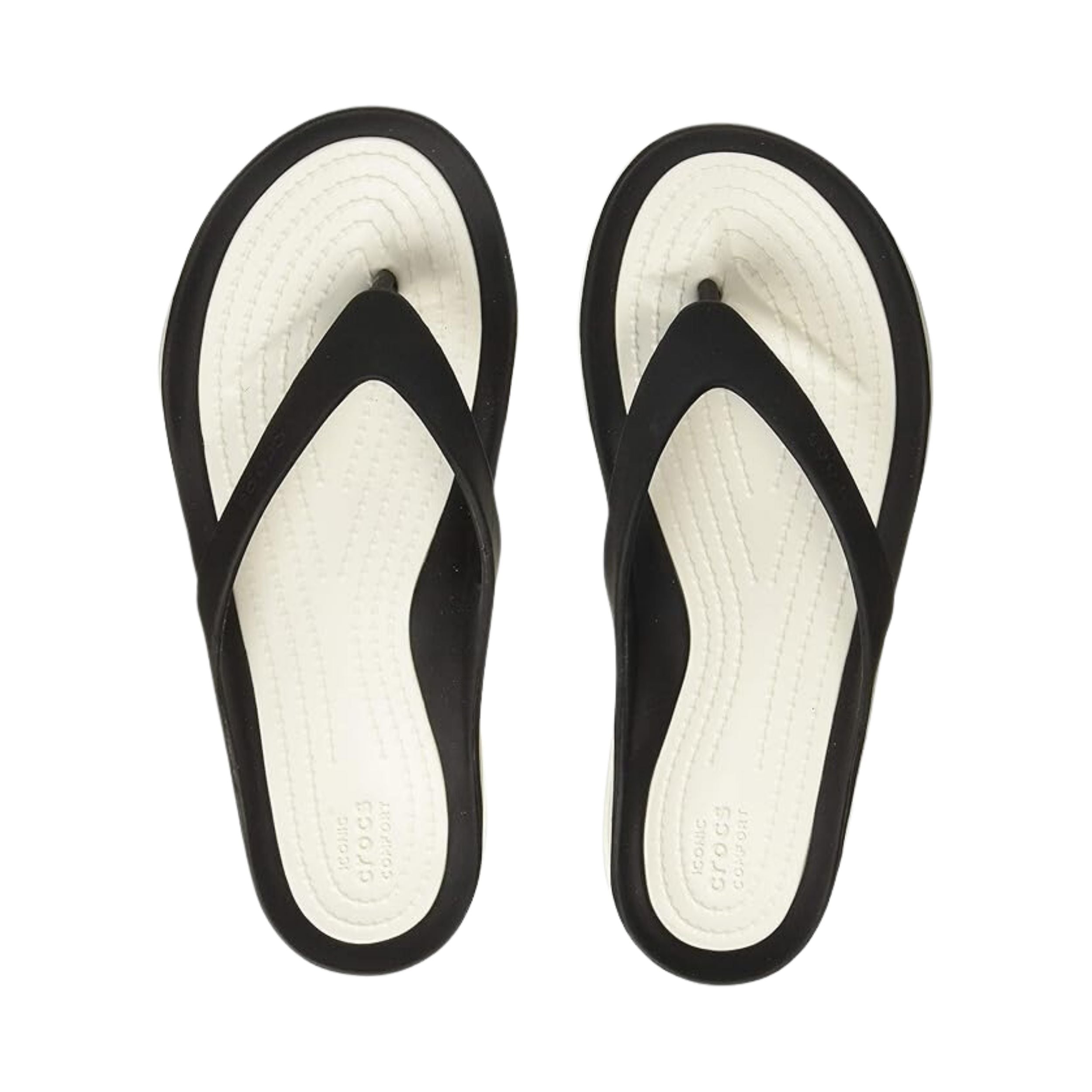 Crocs Women's Swiftwater Black/White Flip-Flops