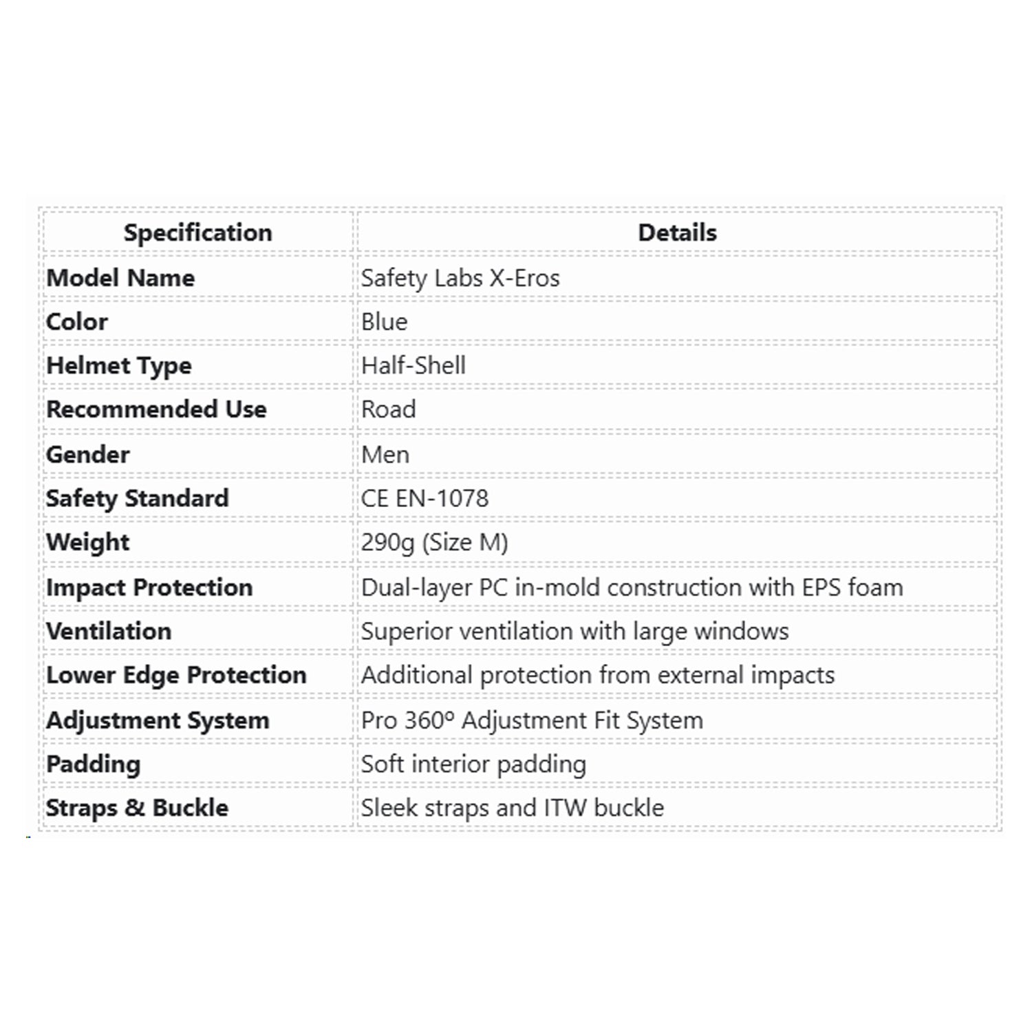 Safety Labs X-Eros Adult Cycling Helmet - Blue