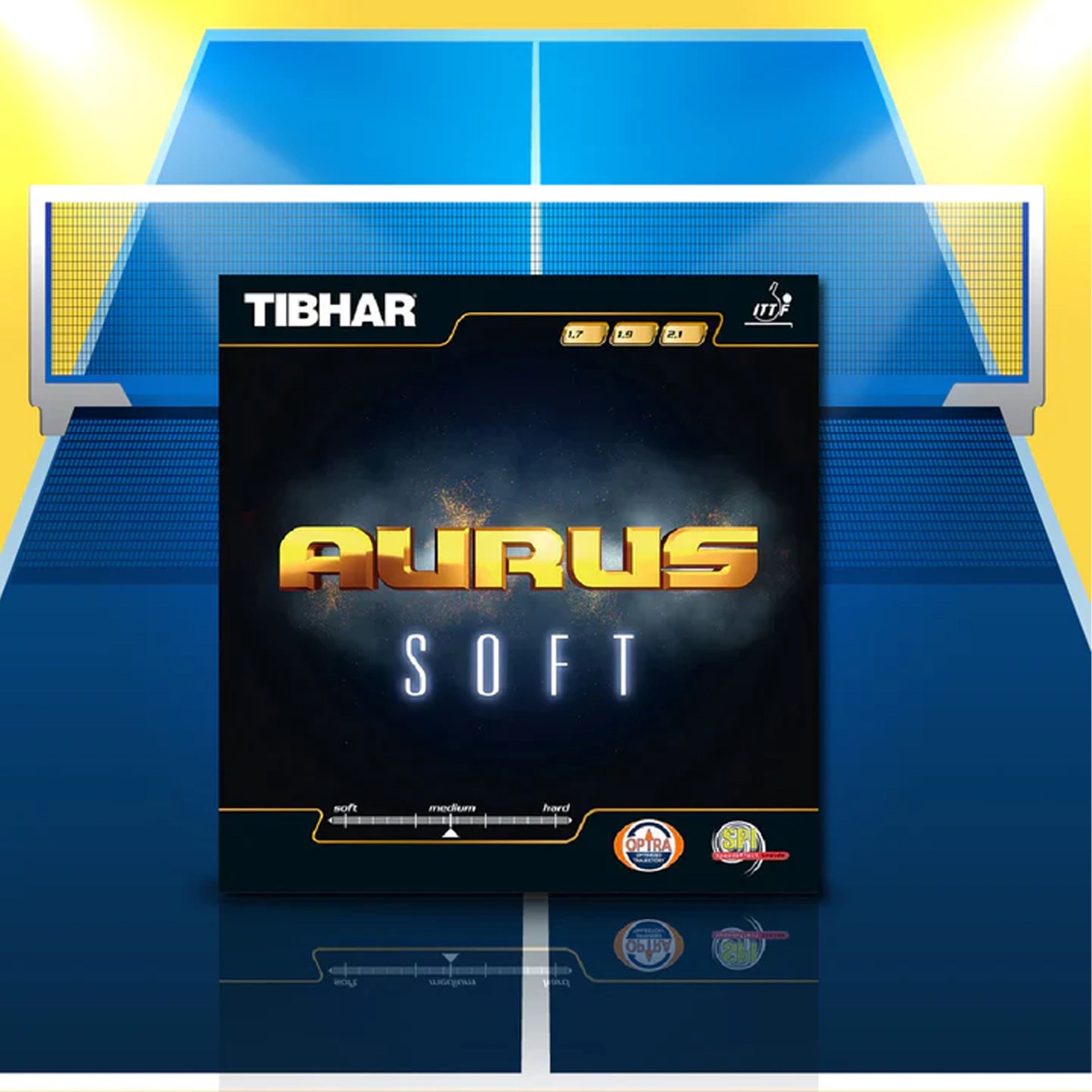 Tibhar Aurus Soft 2.1 Table Tennis Rubber - Black