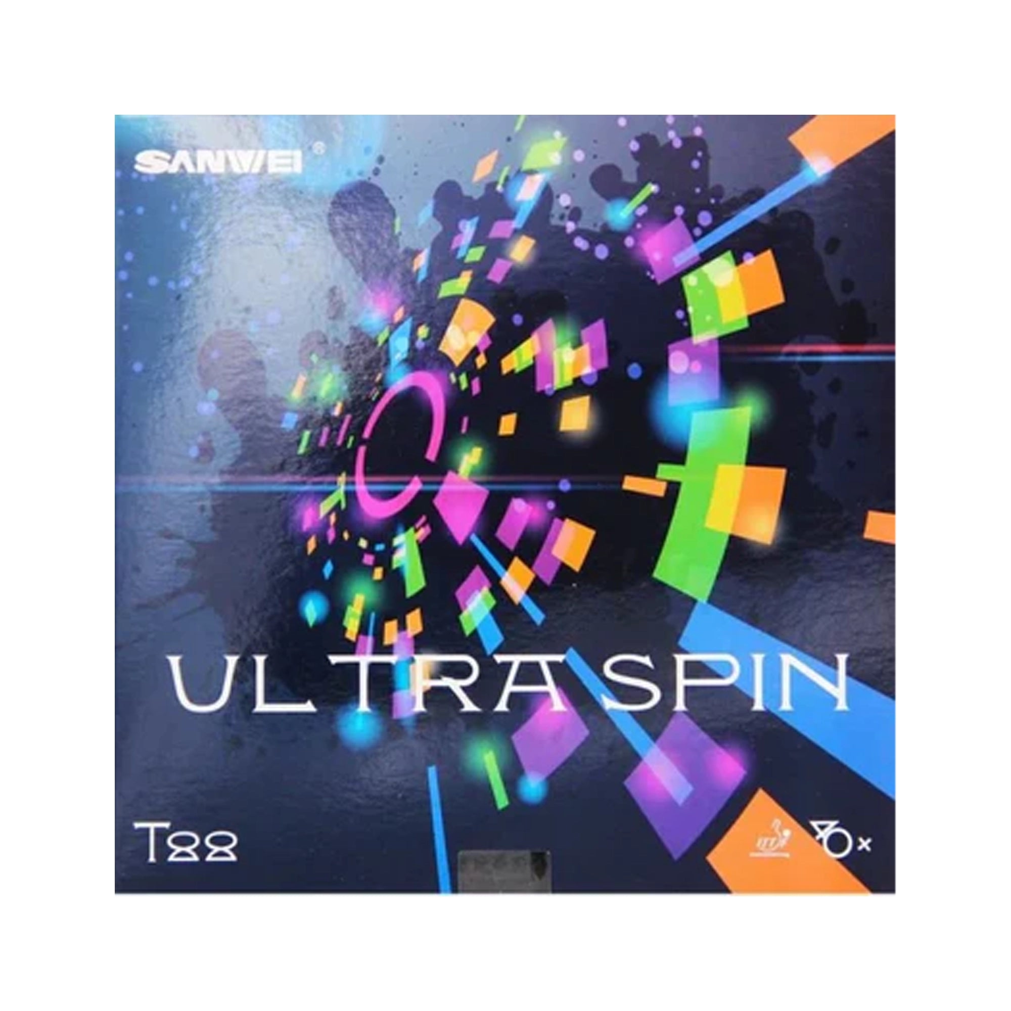 Sanwei Ultraspin T88 Table Tennis Racquet Rubber - Black