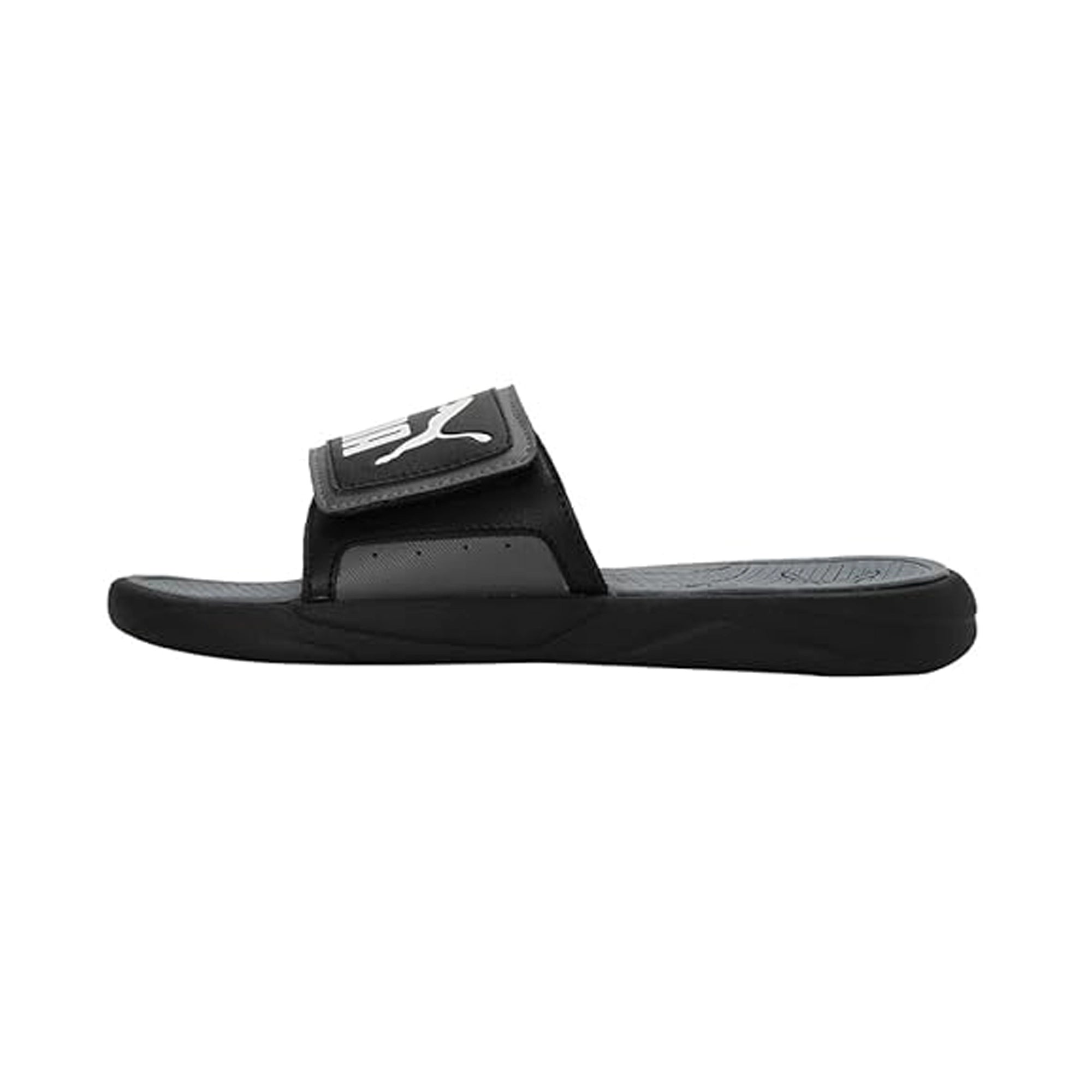 Puma Royalcat Comfort Slide Unisex-Adult Black-Cool Dark Gray-White 39769401