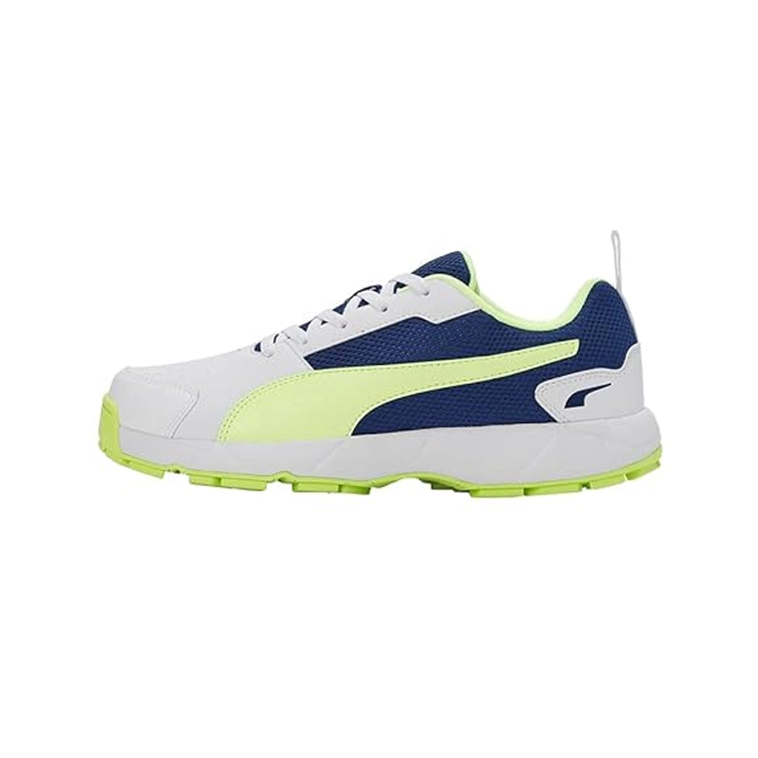 Puma Cricket High Run Men's Shoes (White-Blazing Blue-Fast Yellow) 10780603