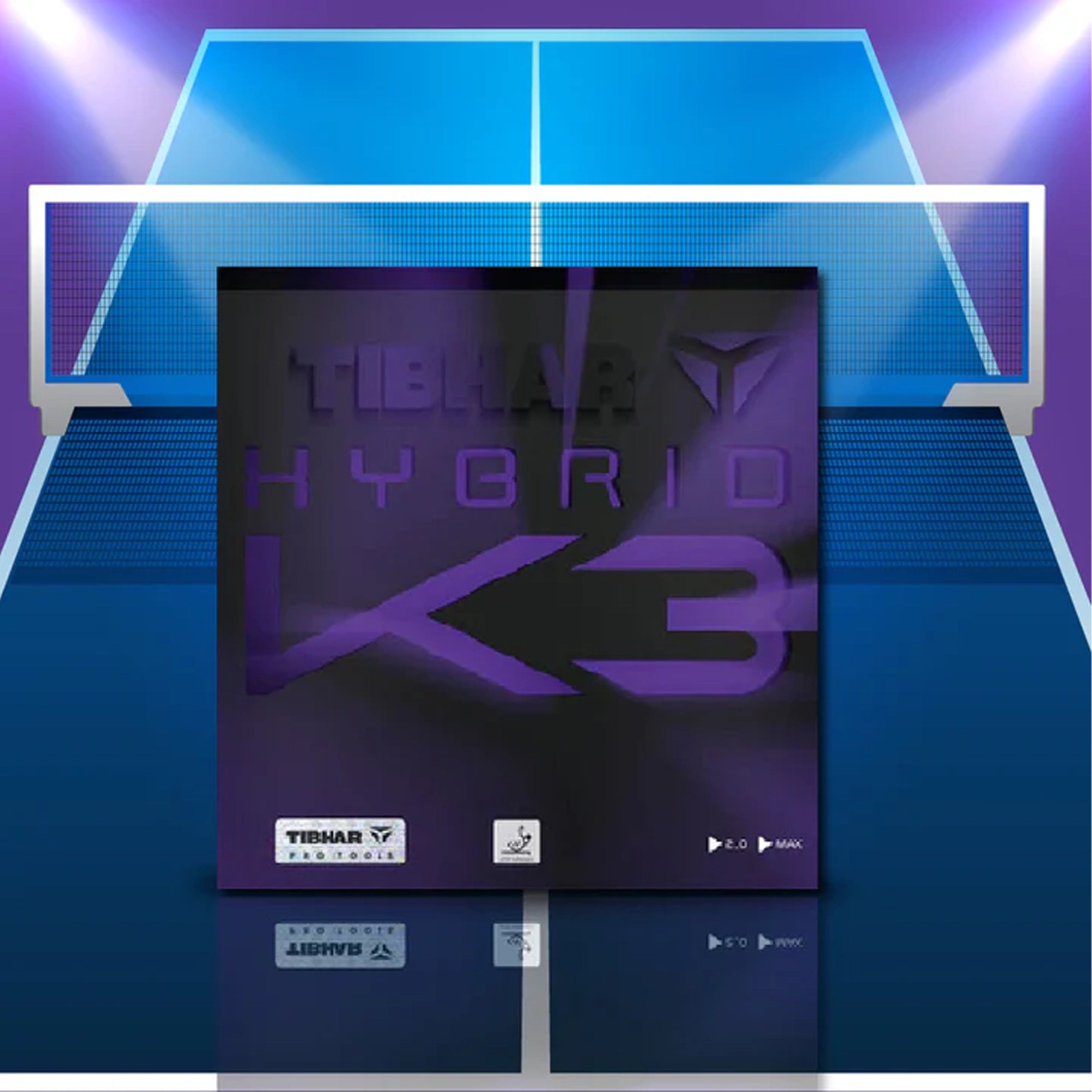 Tibhar Hybrid K3 Max Table Tennis Racquet Rubber - Red