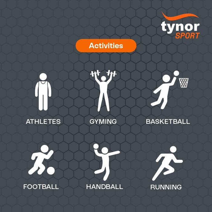 Tynor Air Pro Thigh Support - Black & Orange - InstaSport