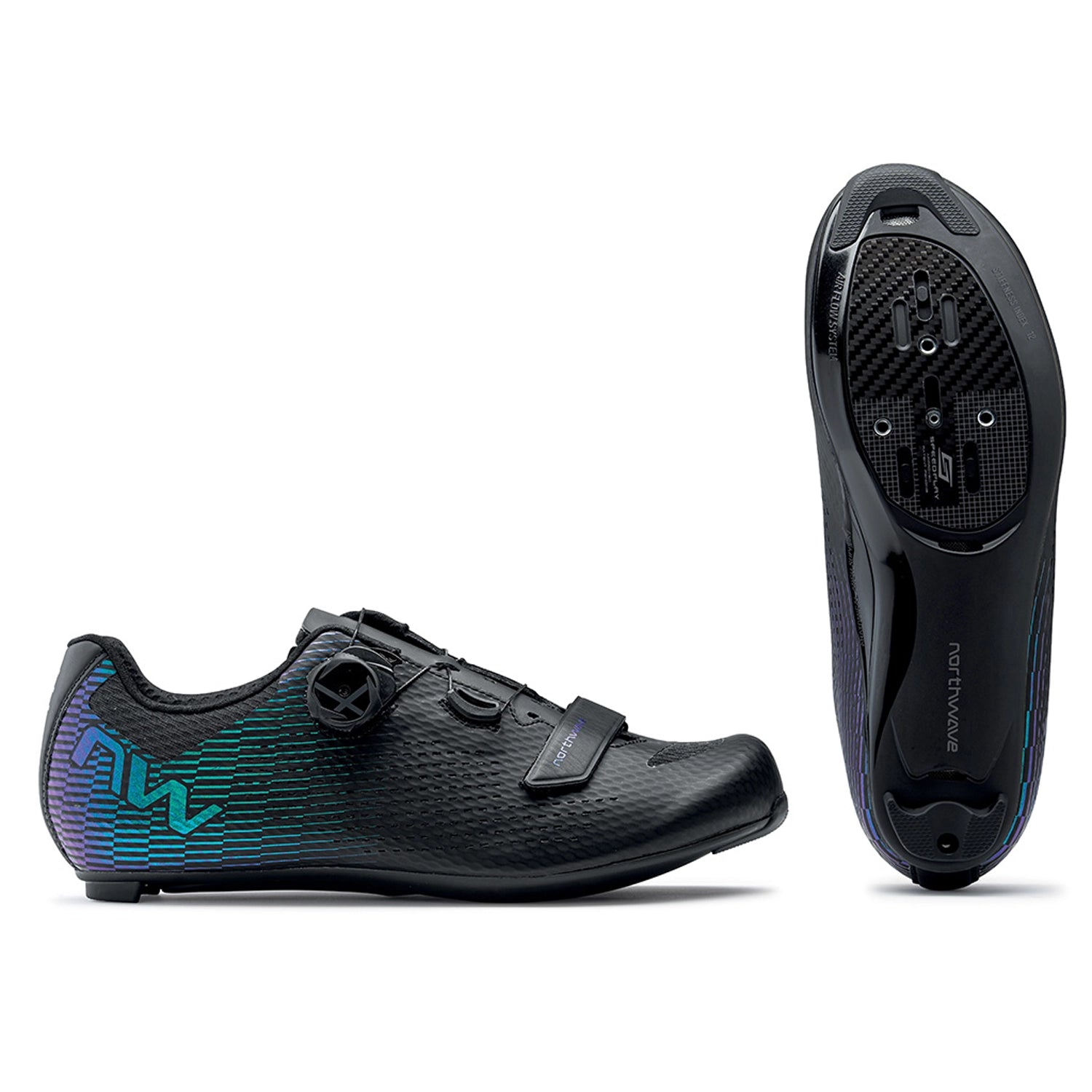Northwave Storm Carbon 2 Men's Cycling Shoes - Black/Ridescent