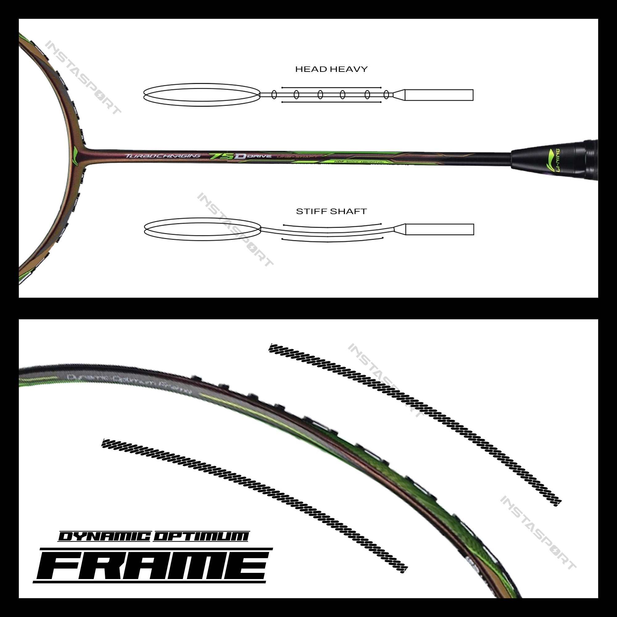Li-Ning Turbo Charging 75D Badminton Racket - InstaSport