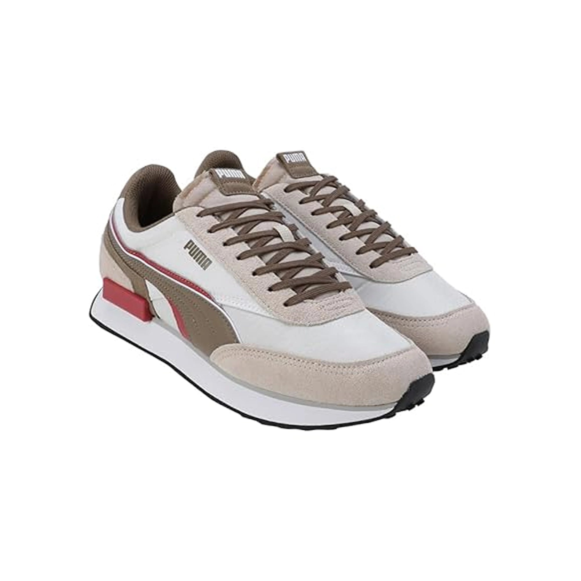 Puma Future Rider Double Unisex Sneaker (Warm White-Astro Red) 38063914