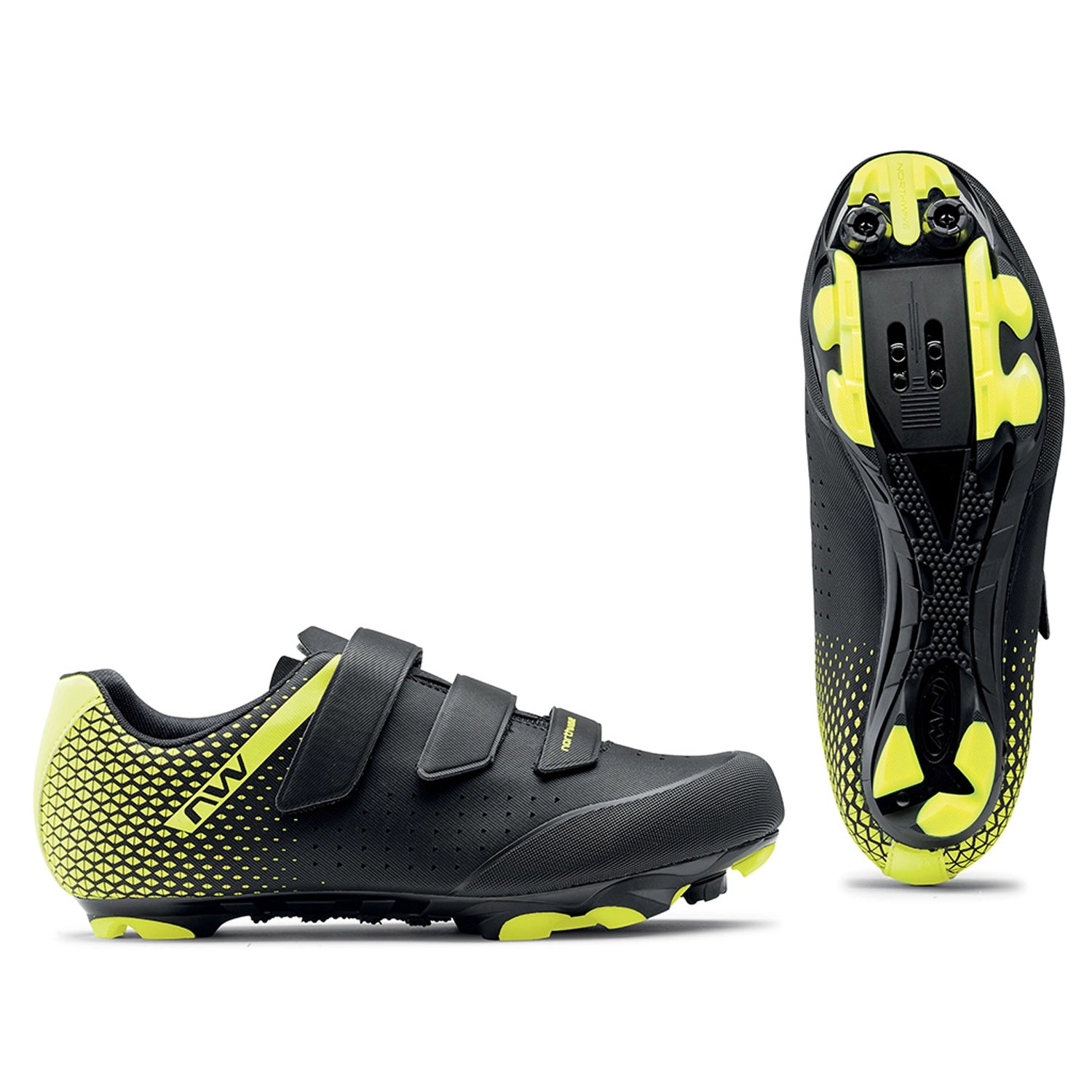 Northwave Origin 2 Men's Cycling Shoes - Black/Yellow Flurocent
