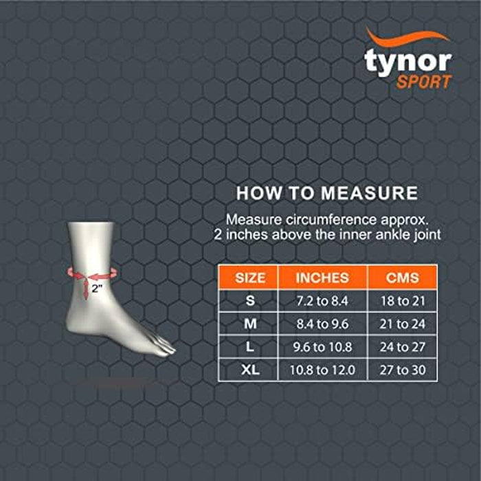 Tynor Air Pro Ankle Support - Black & Orange - InstaSport