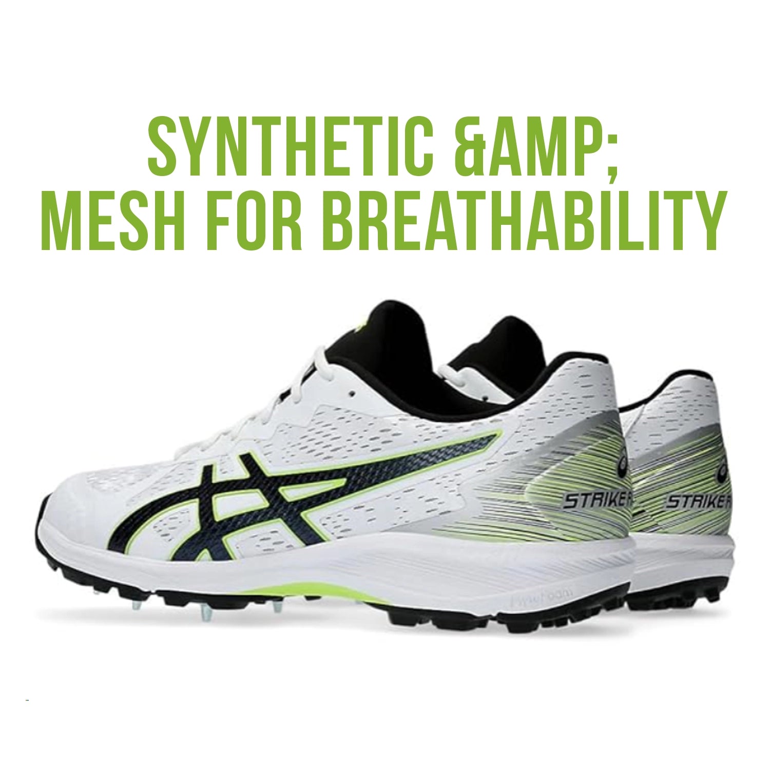 Asics Strike Rate FF Cricket Shoes - (White/Black) - 1111A245.100