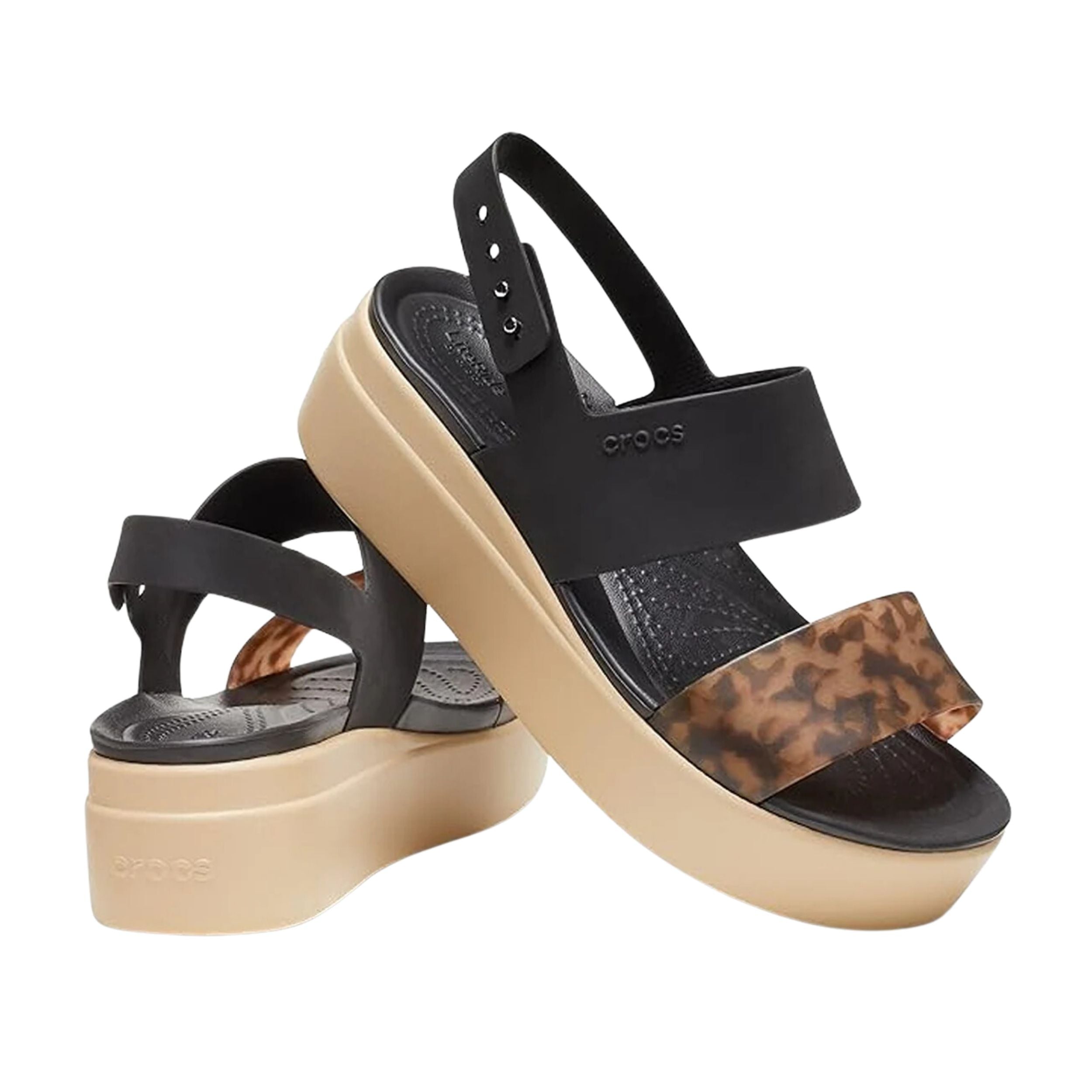 Crocs womens Brooklyn Black/Multi Sandal