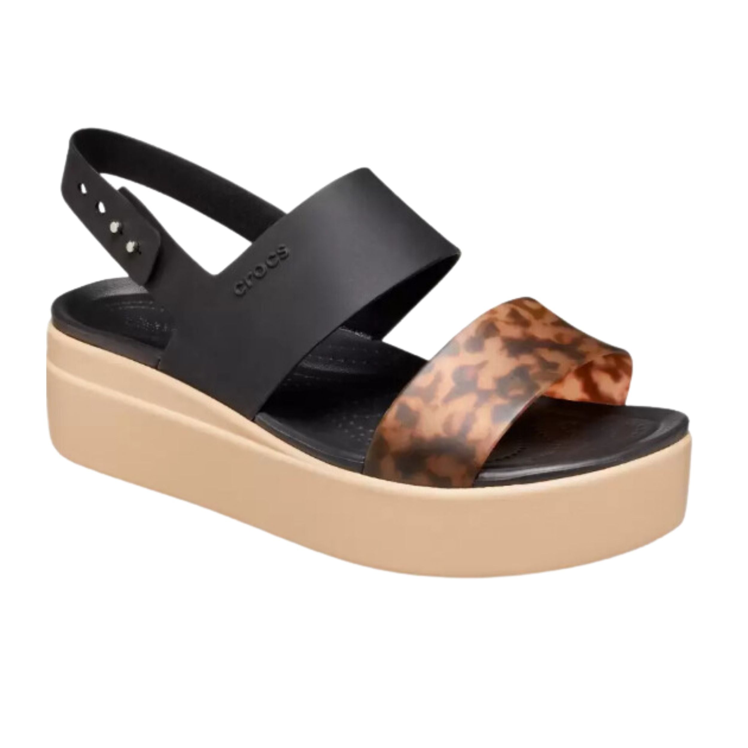 Crocs womens Brooklyn Black/Multi Sandal