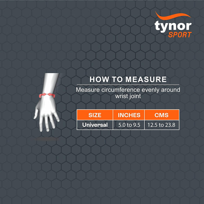 Tynor Wrist Support With Thumb Loop Neo - Black & Orange (Pack of 2) - InstaSport