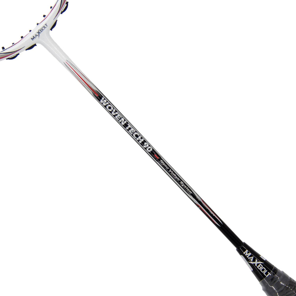 Maxbolt Woven Tech 90 Badminton Racket (Red/ White) - InstaSport