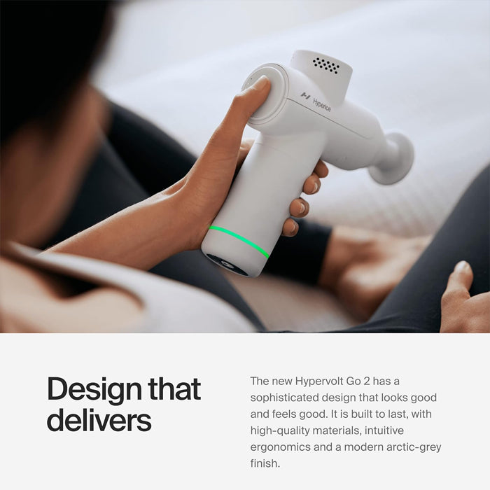 Hyperice Hypervolt Go 2 (White) - Portable Percussion Massage Device - InstaSport