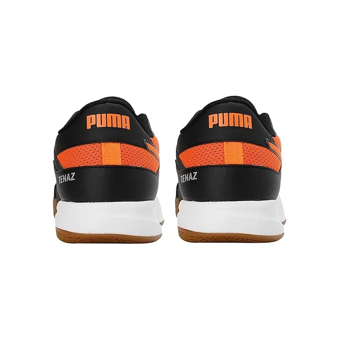 Puma Men's Deuce Indoor Shoe (Black-Vibrant Orange-Silver) 10760403