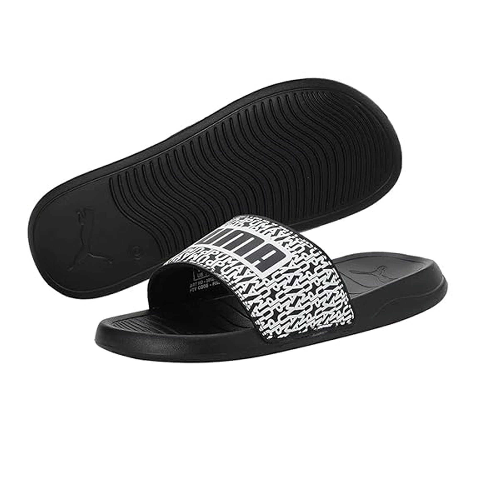 Puma Adult Popcat 20 Mono Res Slide (Black-White) 39126601