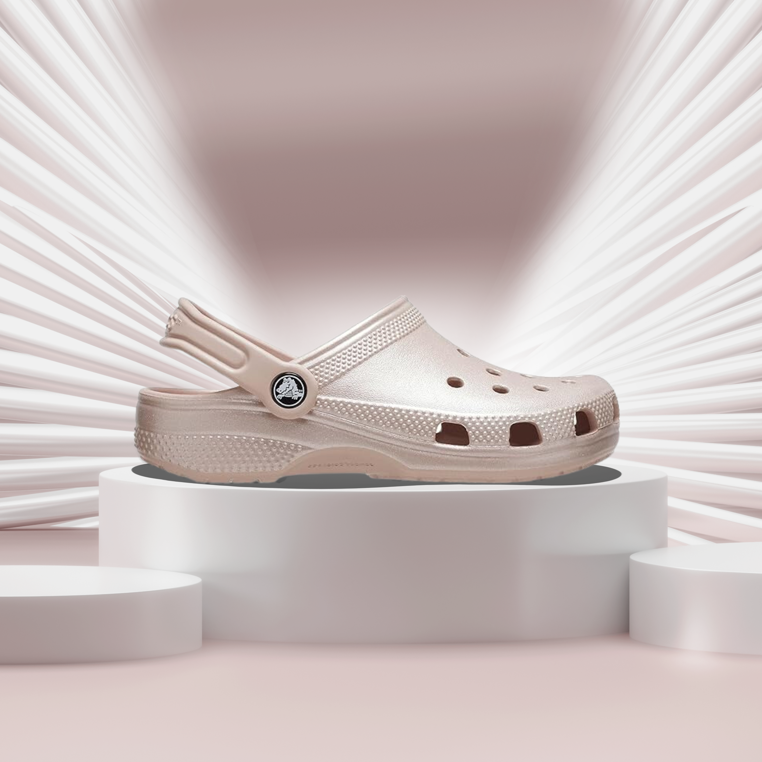 Crocs Womens Classic Shimmer Clog Pink Clay Classic Pink Clay Clog Men Adult (Pink Clay