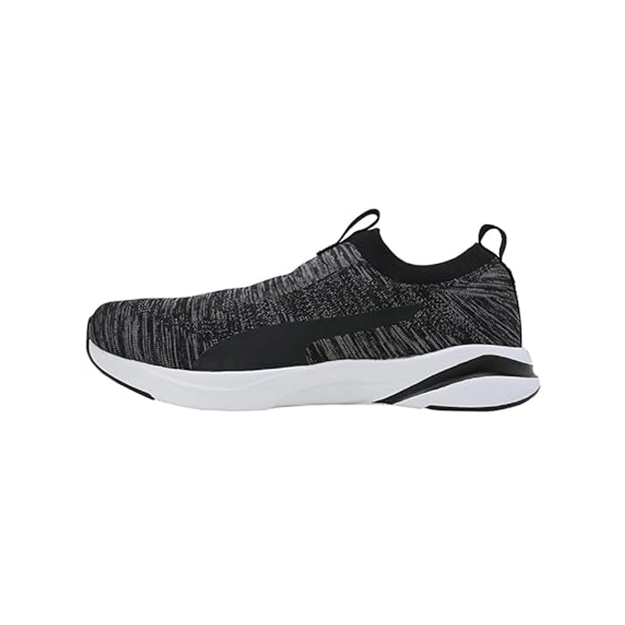 Puma Softride Rift Runlyn Knit Men's Slip-On Shoes (Black-Cool Dark Gray-Lemon Meringue) 31076601