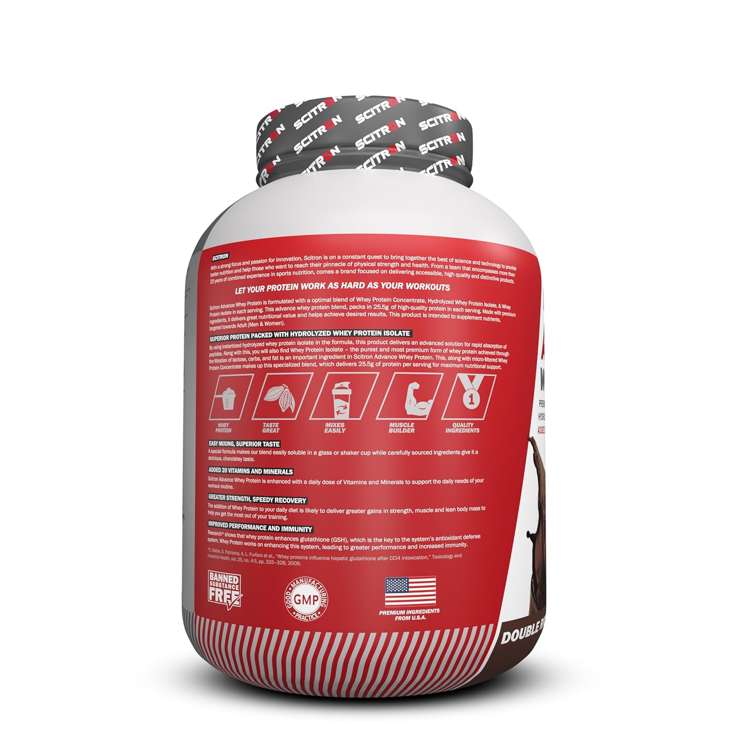 Scitron Nitro Series Premium Whey Protein - (Rich Chocolate) - InstaSport