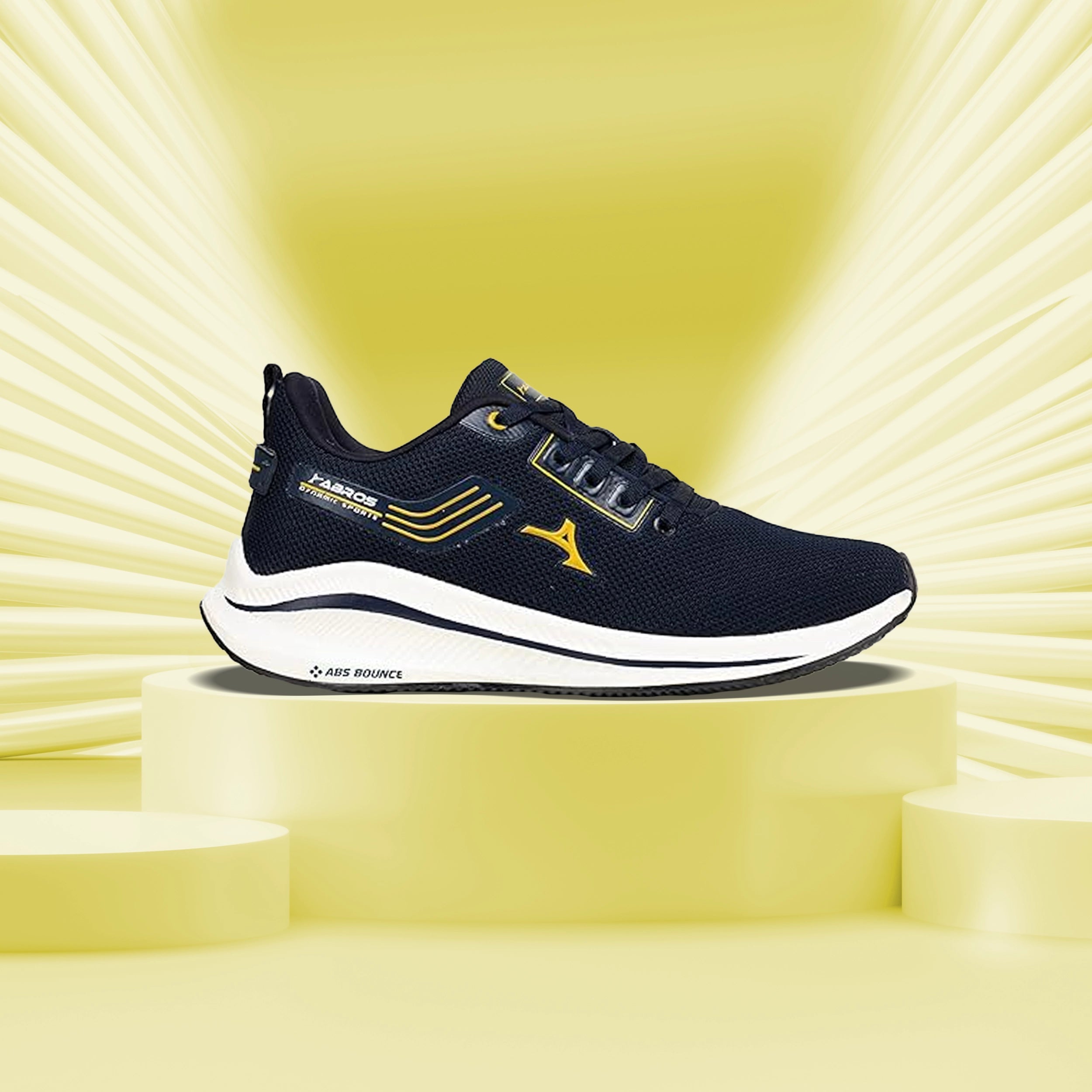 Buy now ABROS Ares Men's Sports Running Shoes Navy/Mustard