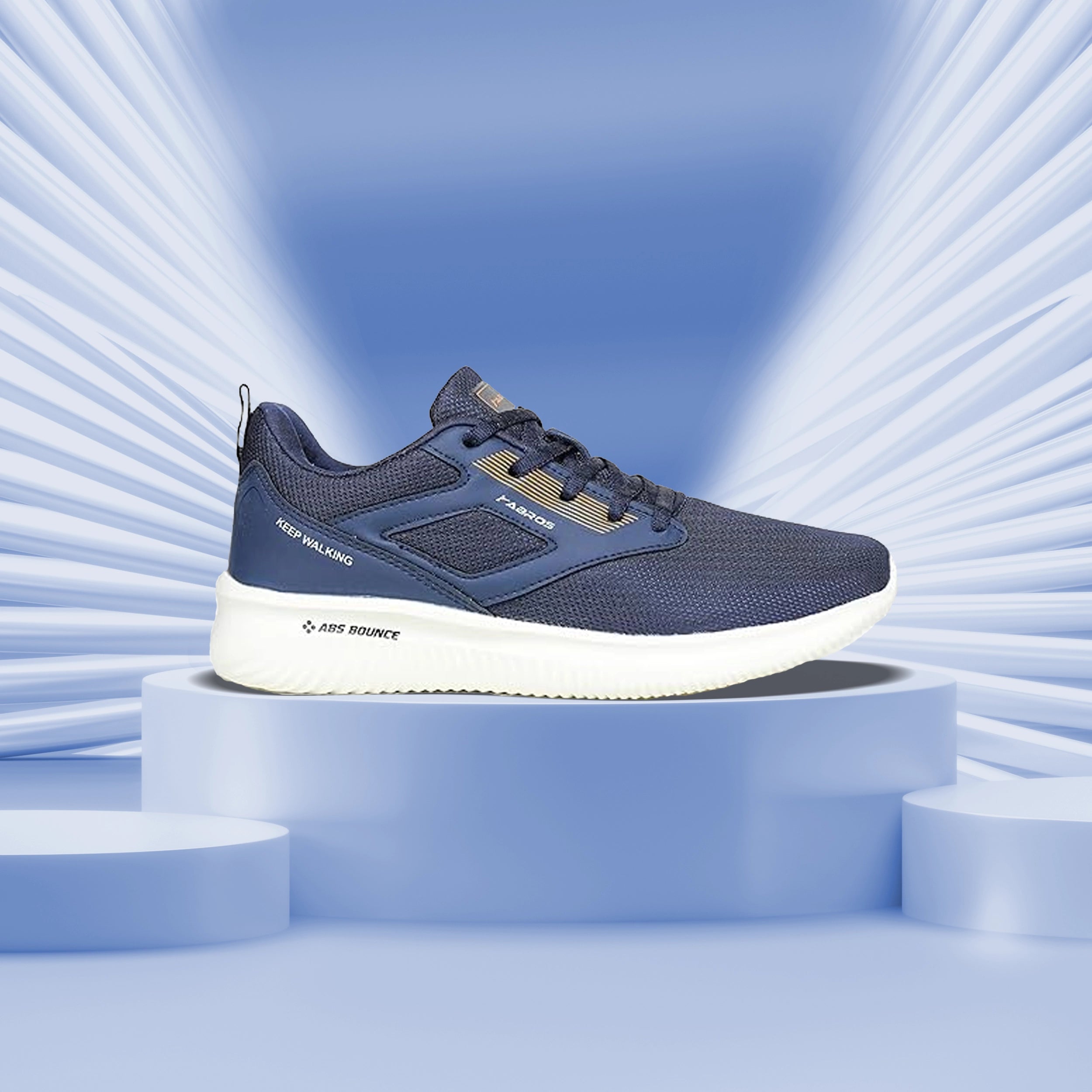 ABROS Glide-N Men's Sports Shoes Navy/Orange - ASSG0149N