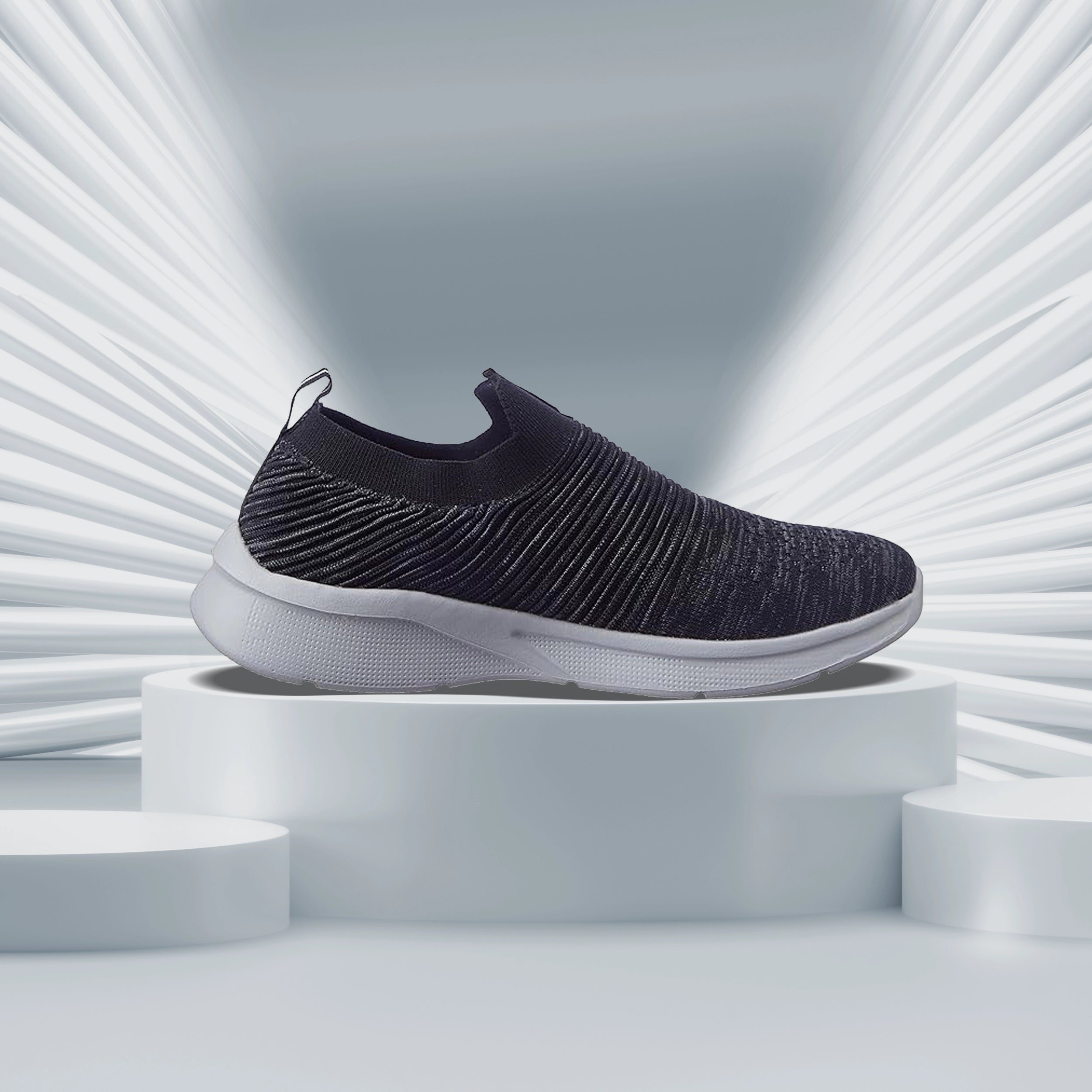 ABROS Mens Vespa-N Sports Shoes - Black/White