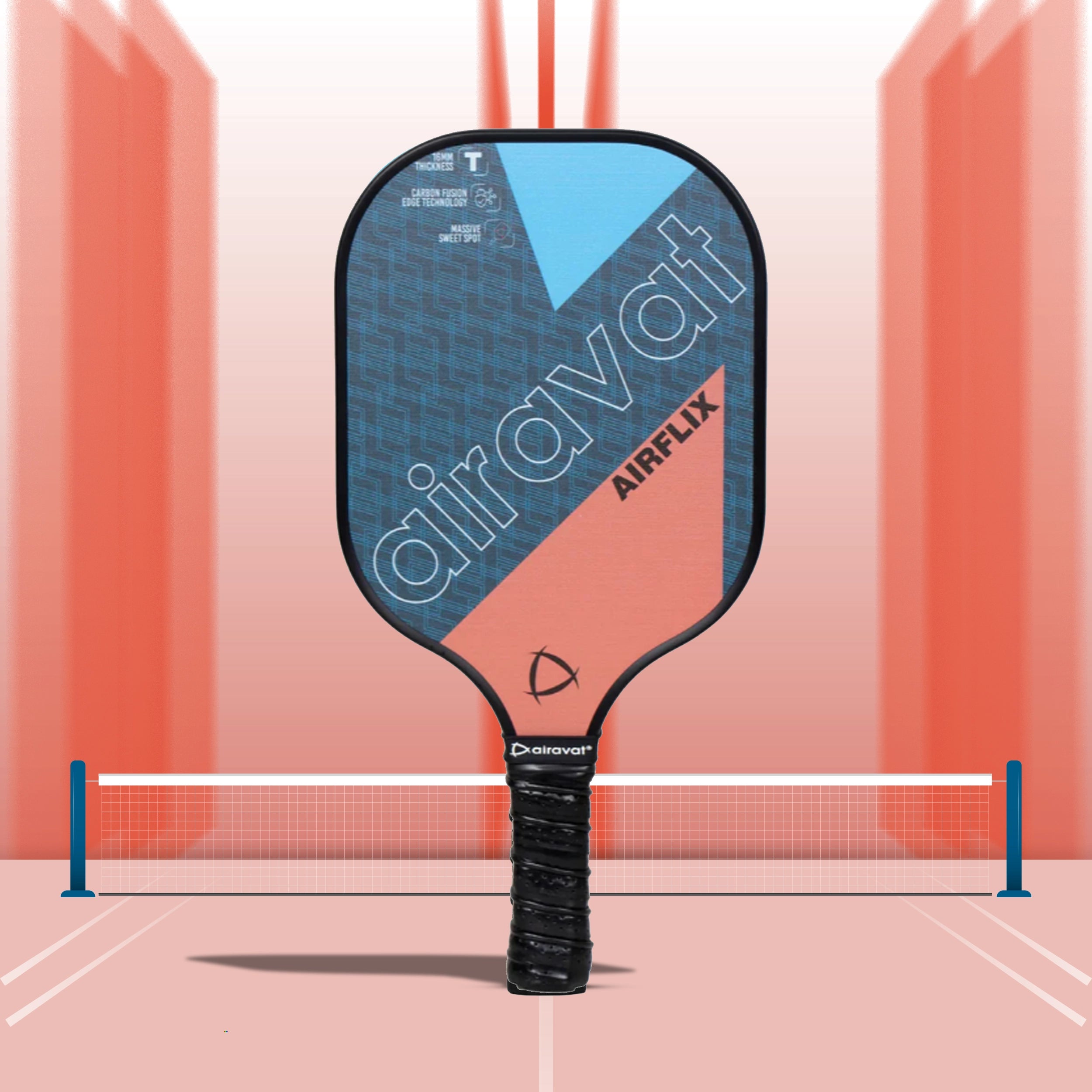 Airavat_Airflix_1020L_Pickleball_Paddle_Red_InstaSport