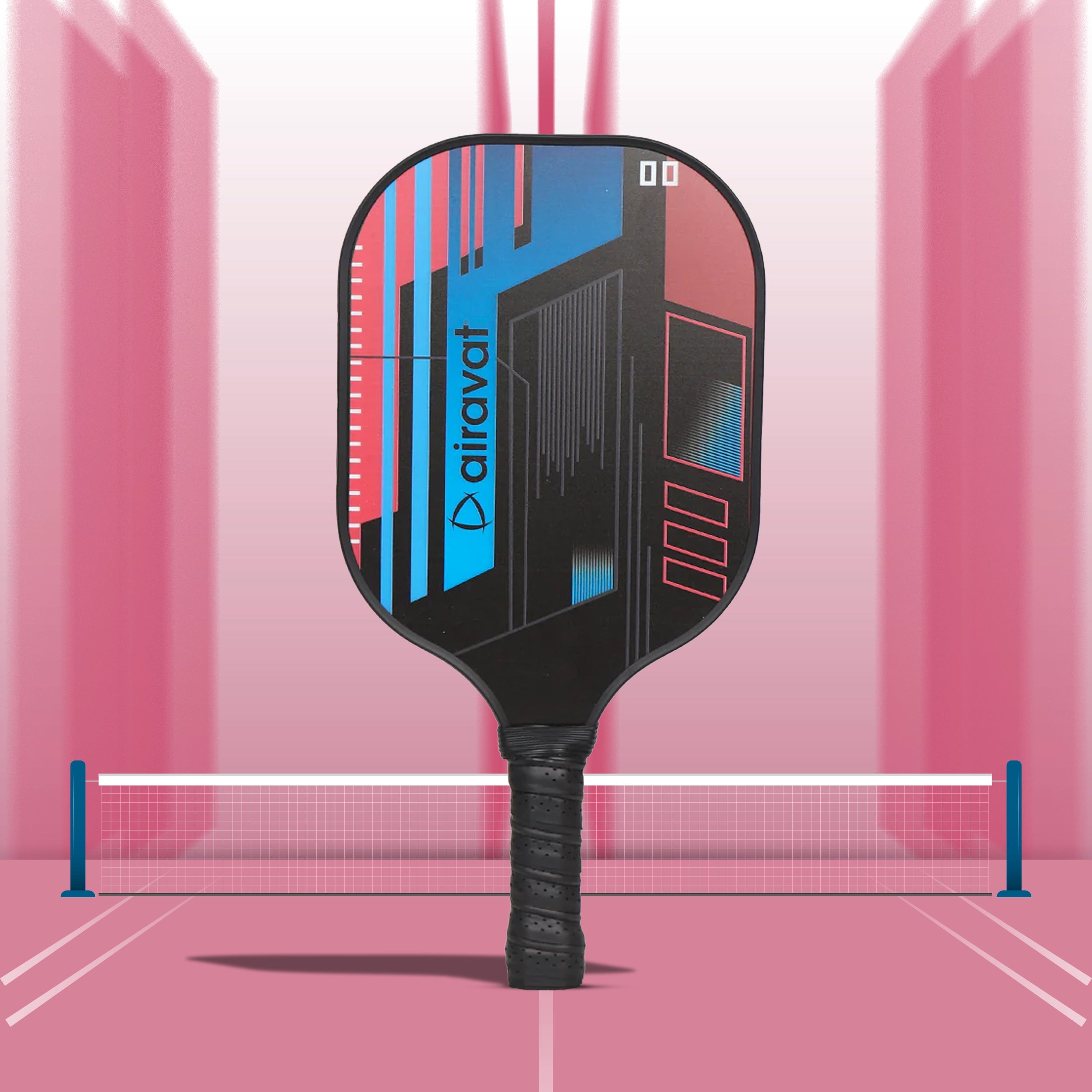 Airavat_Bang_Pickleball_Paddle_with_Fibreglass_surface_and_Polymer_Core_Red_Instasport