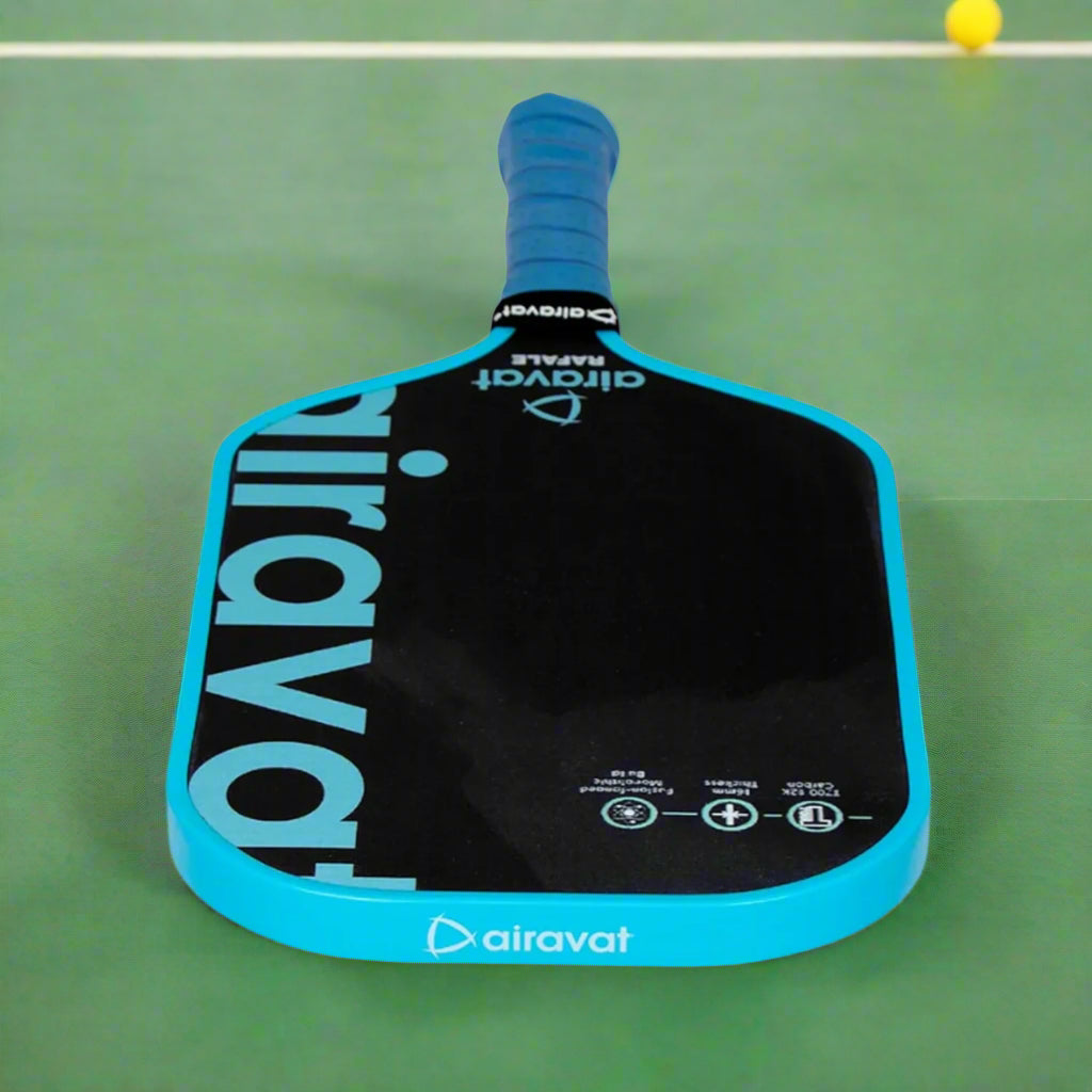 Airavat_Rafale_Pickleball_Paddle_7409_Cyan_Topview_Instasport