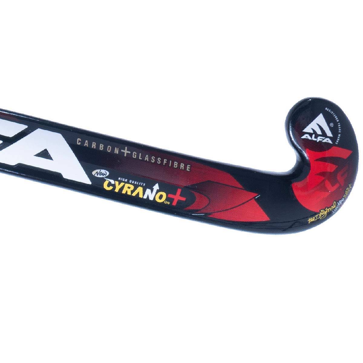 Alfa_Cyrano_Painted_Wooden_Hockey_Stick_Red_Black_Vertical_InstaSport