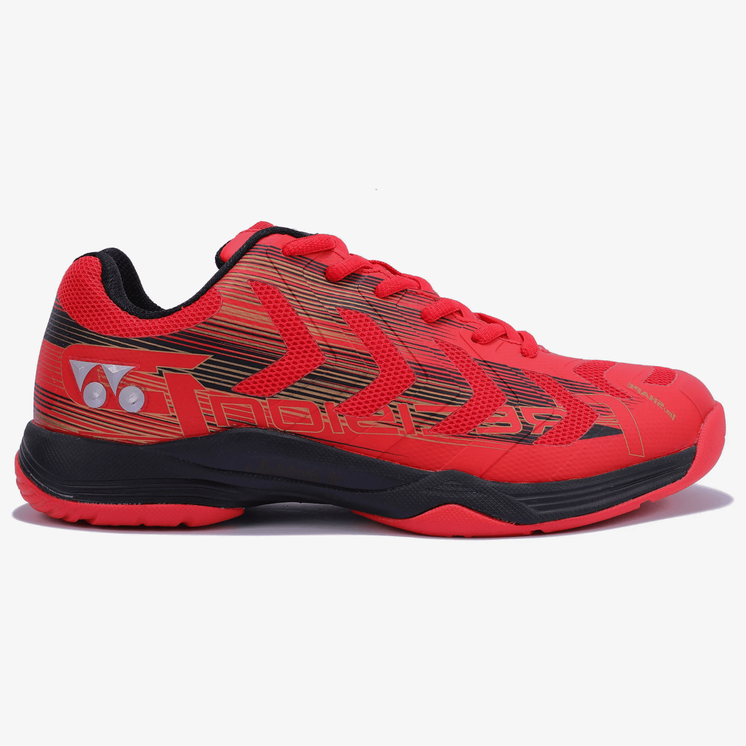 YONEX Precision 2 Badminton Shoes (Red/ Black/ Gold) - InstaSport