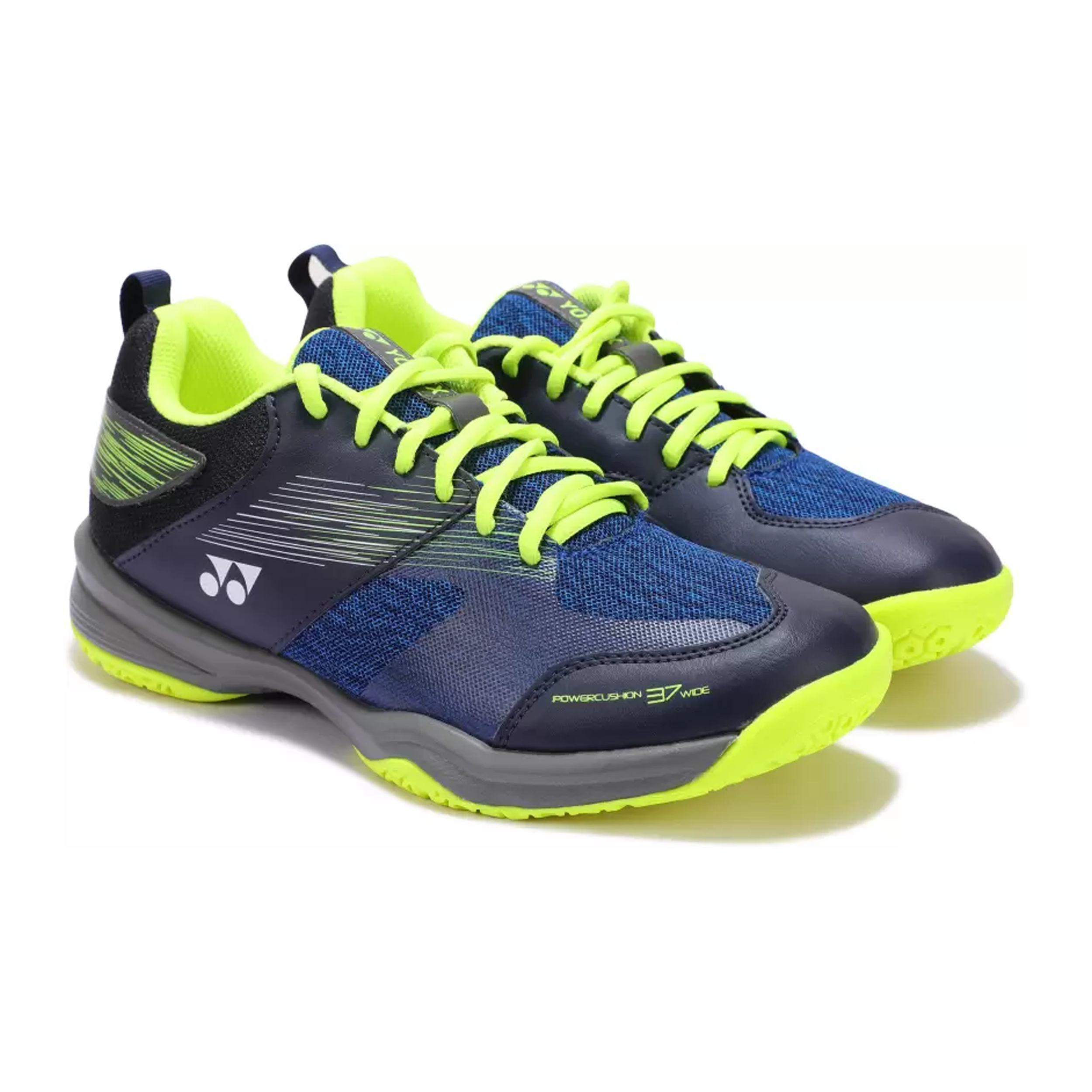 YONEX Power Cushion SHB 37 Wide (Navy/Yellow) Badminton Shoes - InstaSport