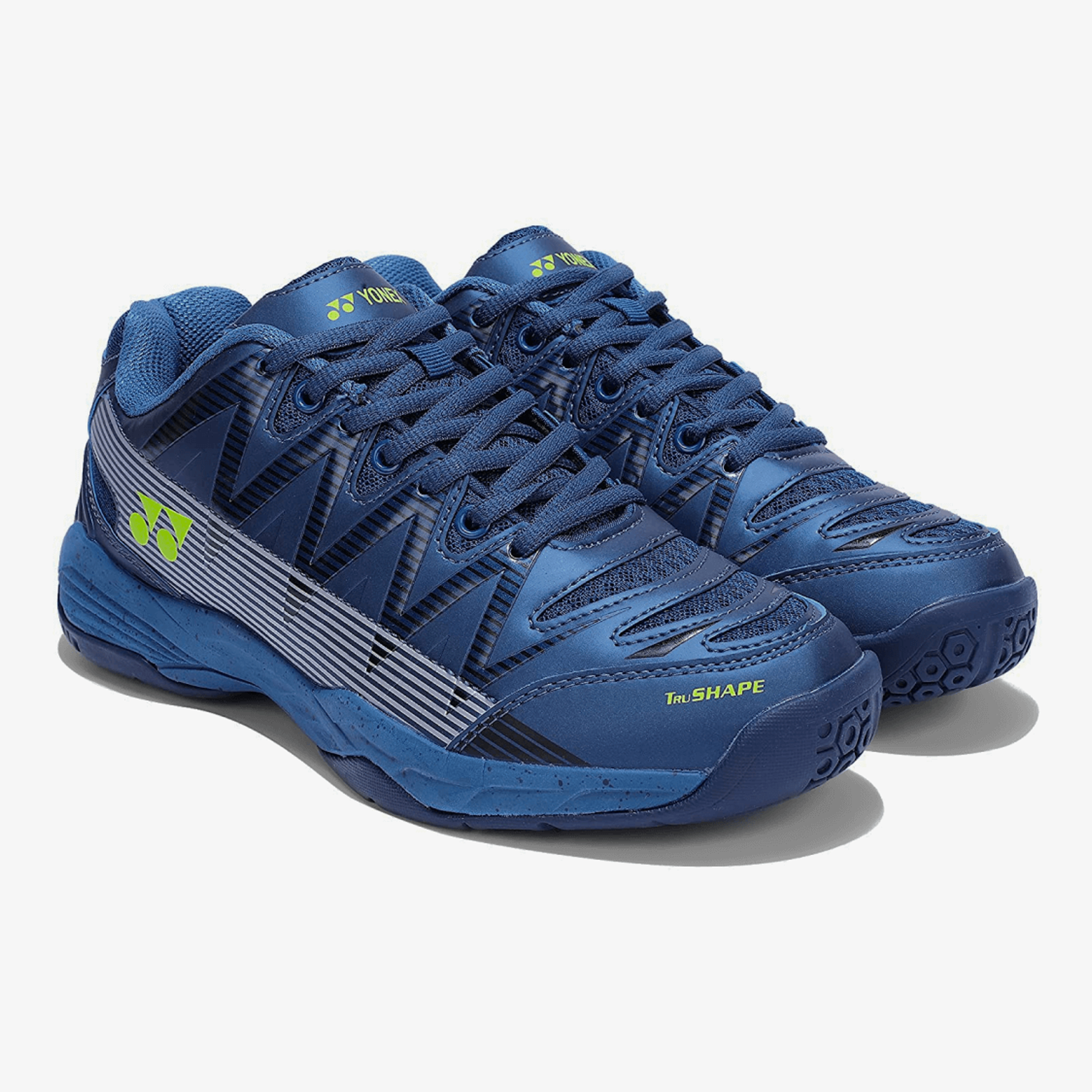 YONEX Dominant Badminton Shoes (Blue/ Silver/ Volt) - InstaSport