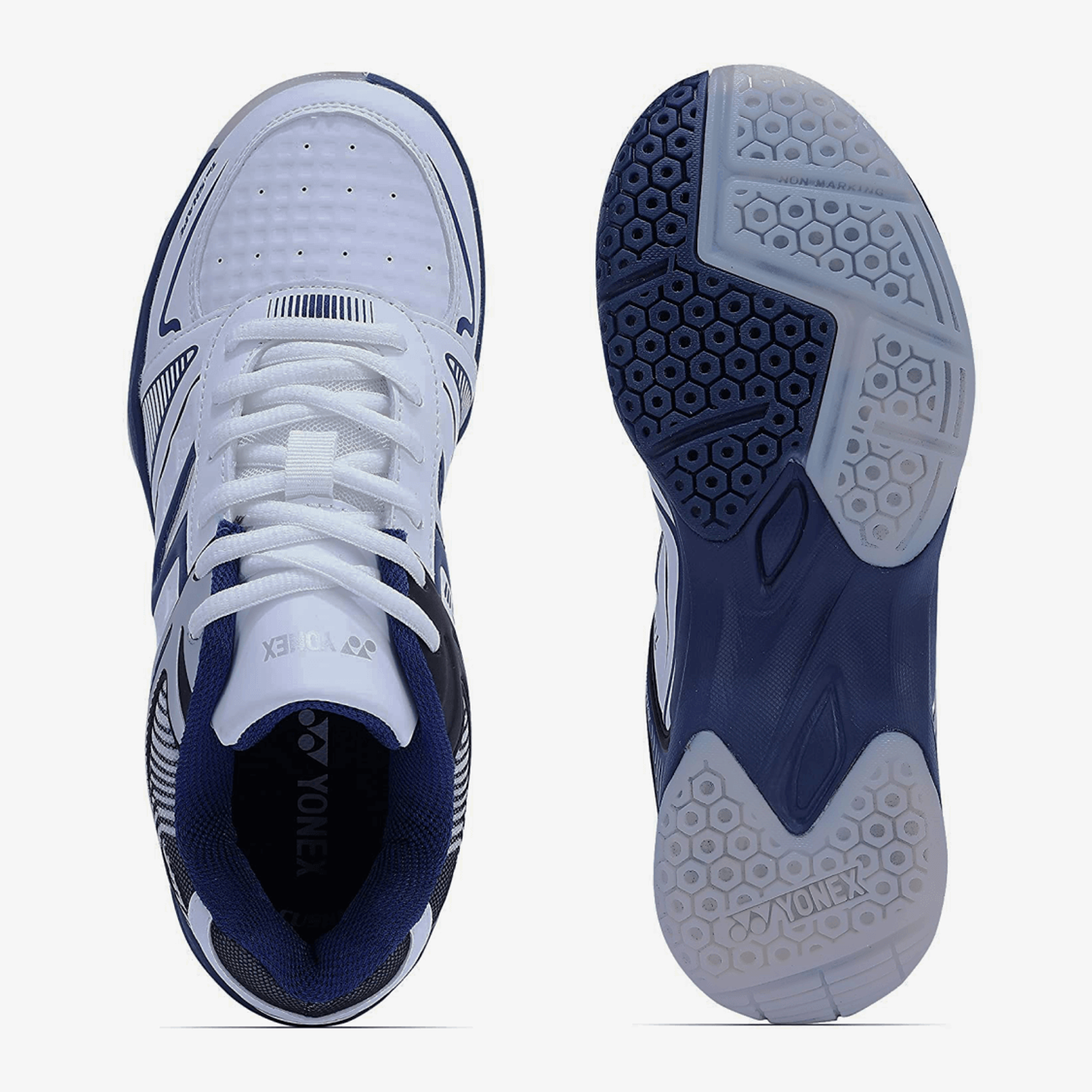 YONEX Tokyo 3 Badminton Shoes for Men (White/Navy Blue) - InstaSport