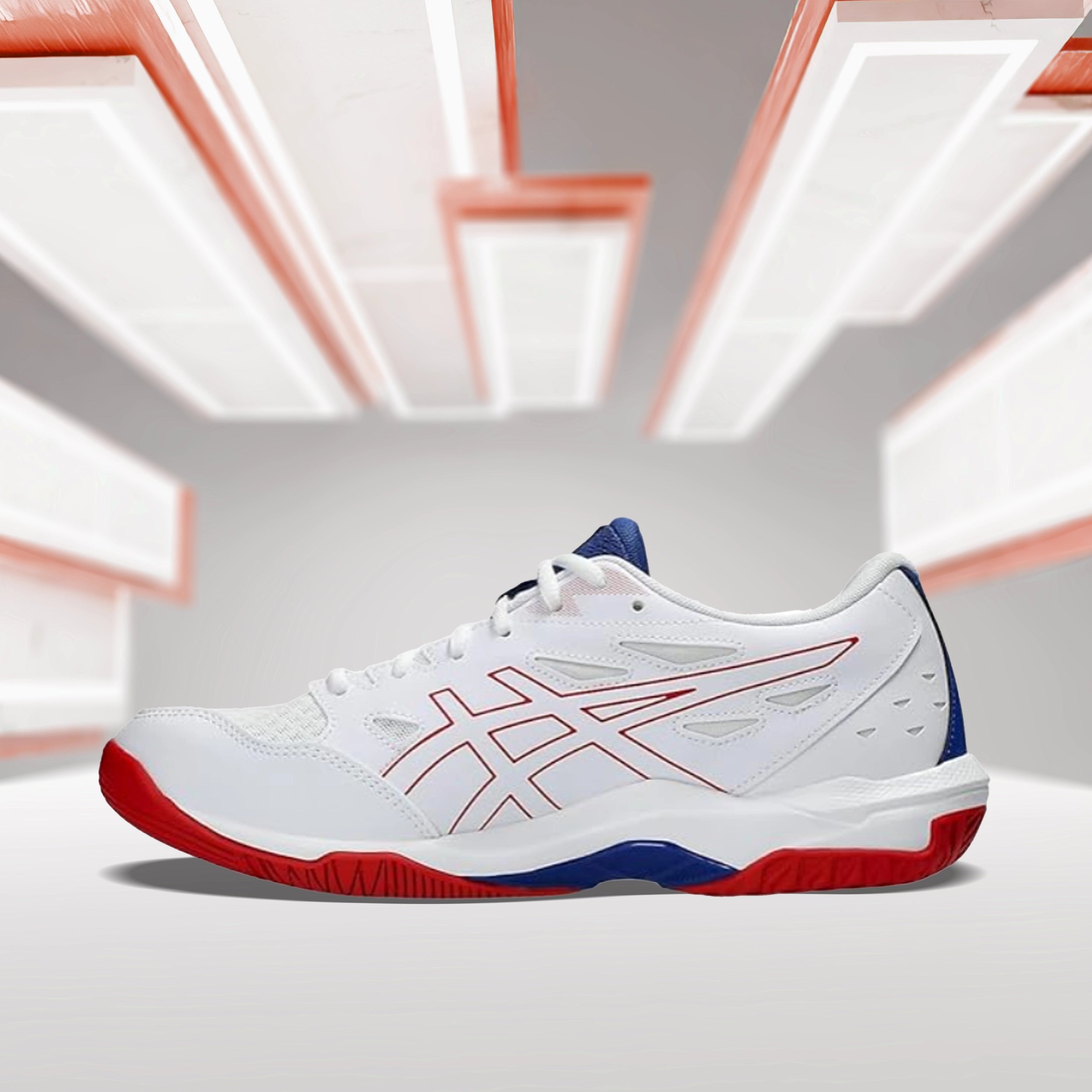 Asics Gel Rocket 11 Badminton Shoes (White/ Asics Blue) - 1071A091.105