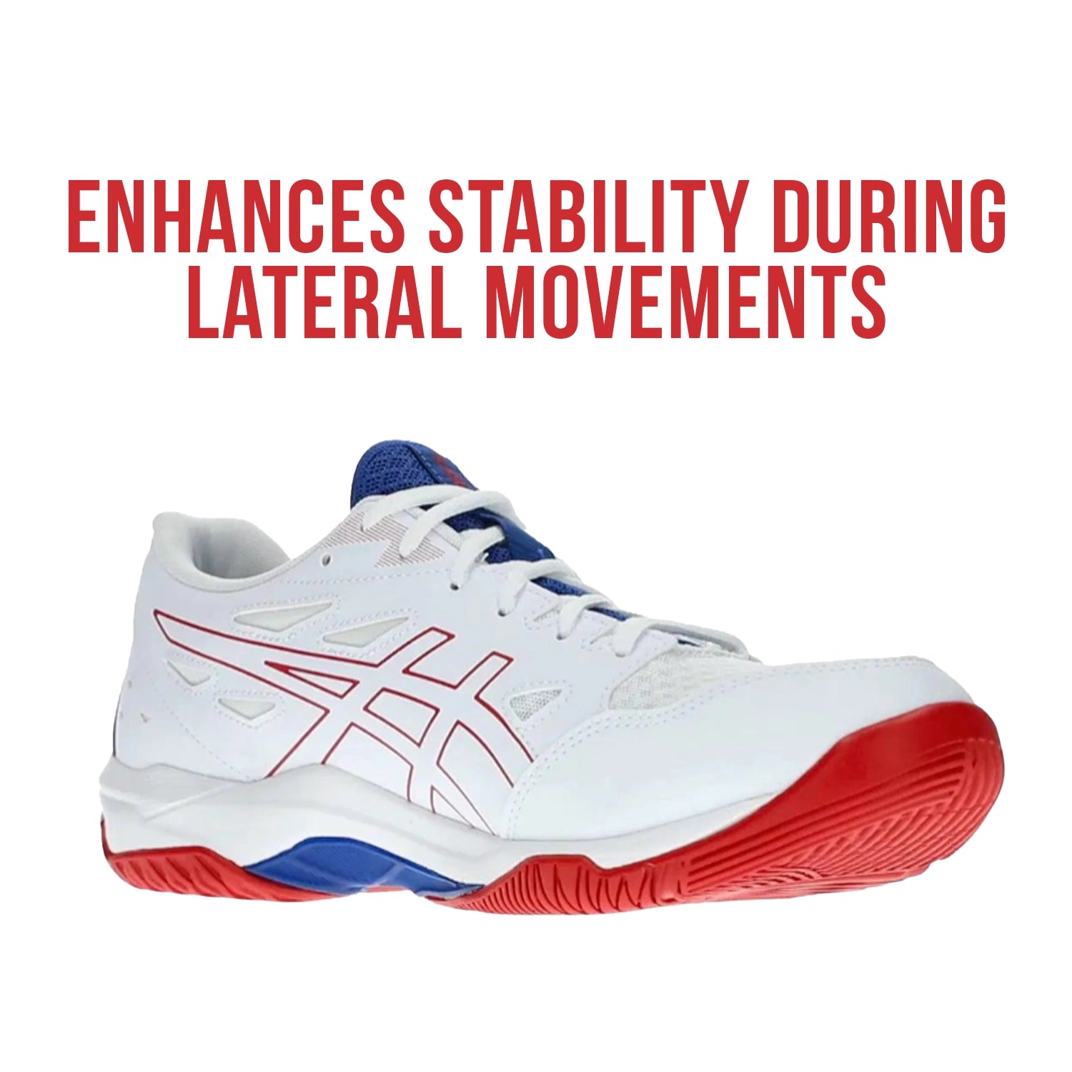 Asics Gel Rocket 11 Badminton Shoes (White/ Asics Blue) - 1071A091.105